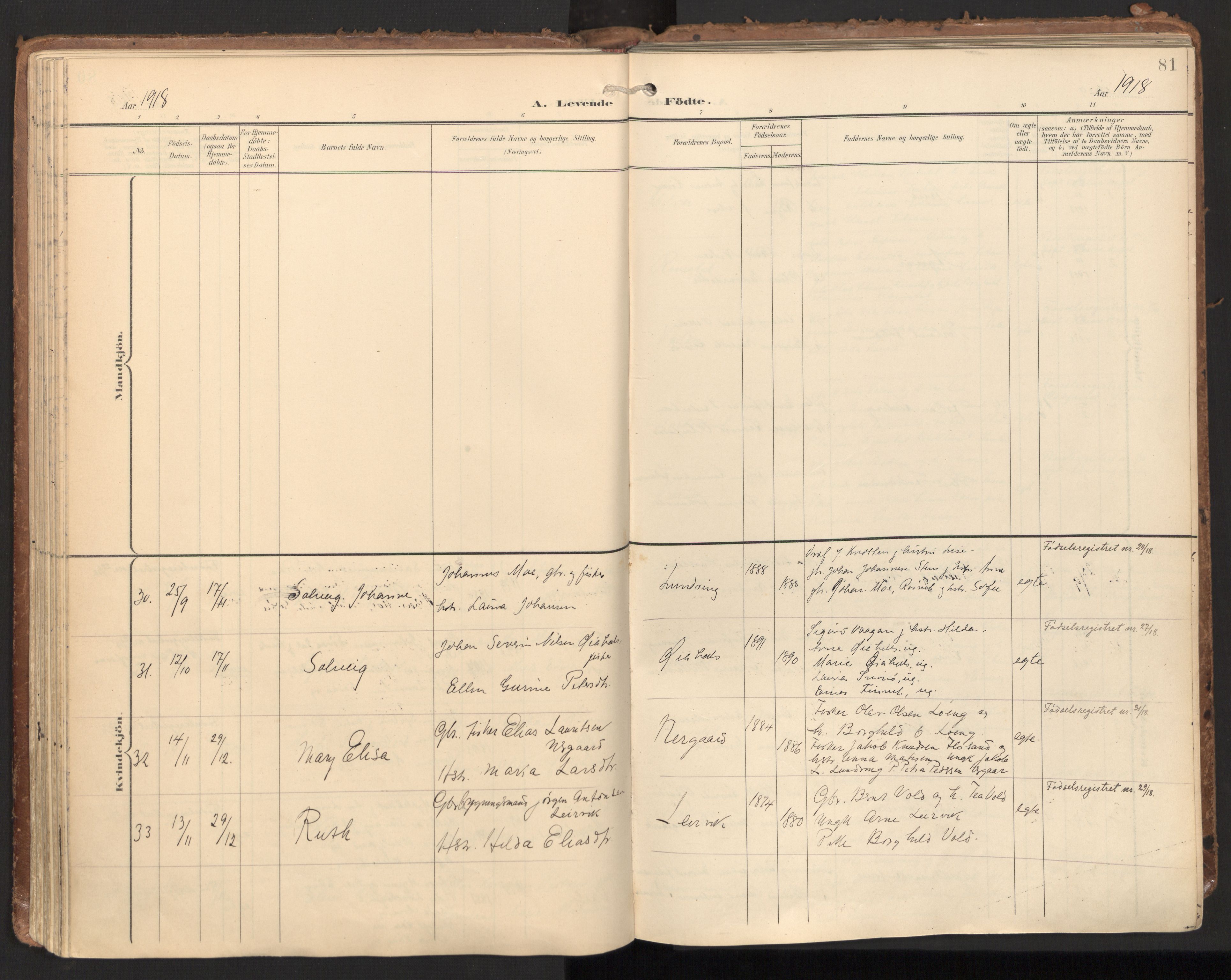 Ministerialprotokoller, klokkerbøker og fødselsregistre - Nord-Trøndelag, SAT/A-1458/784/L0677: Parish register (official) no. 784A12, 1900-1920, p. 81