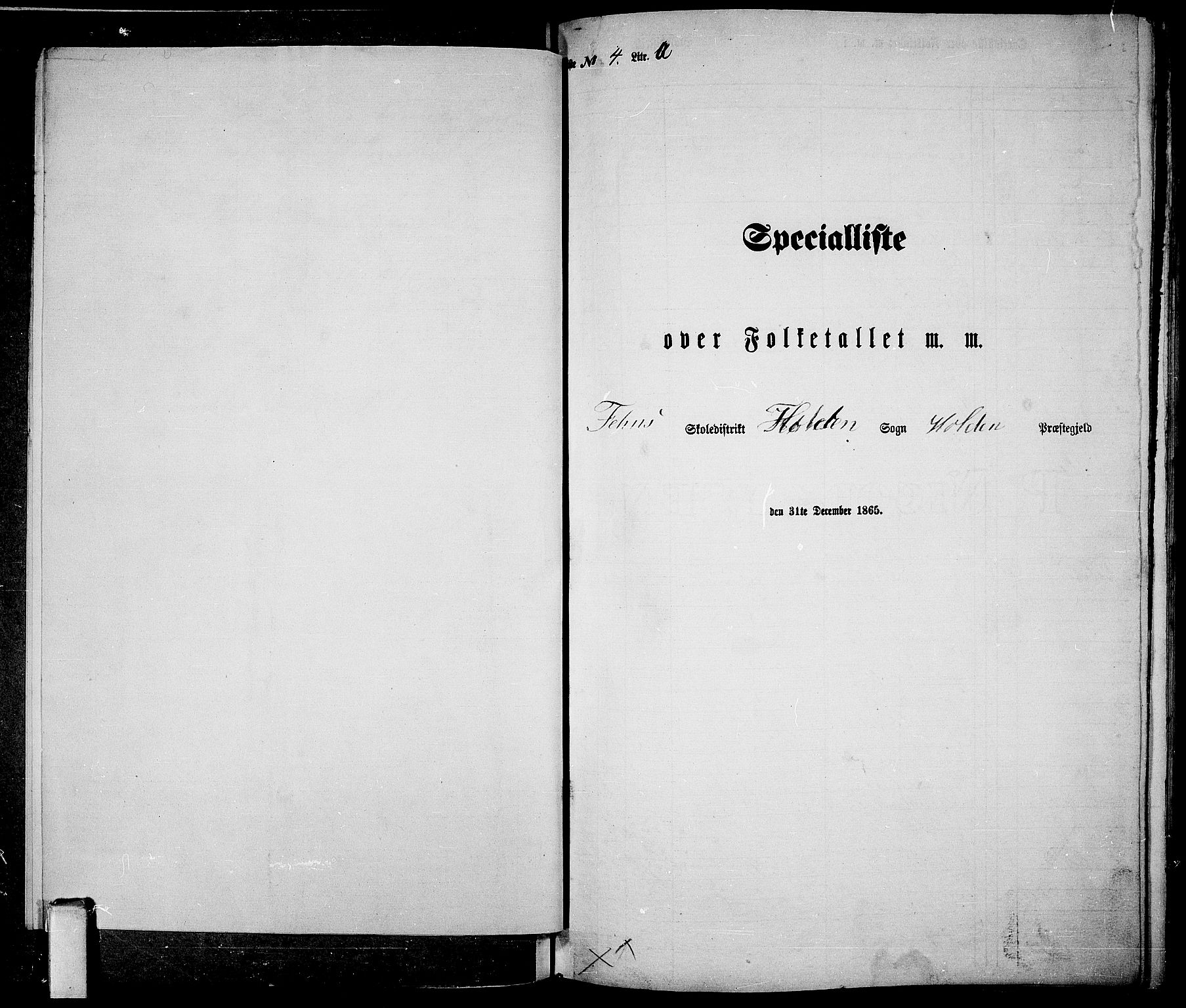 RA, 1865 census for Holla, 1865, p. 73