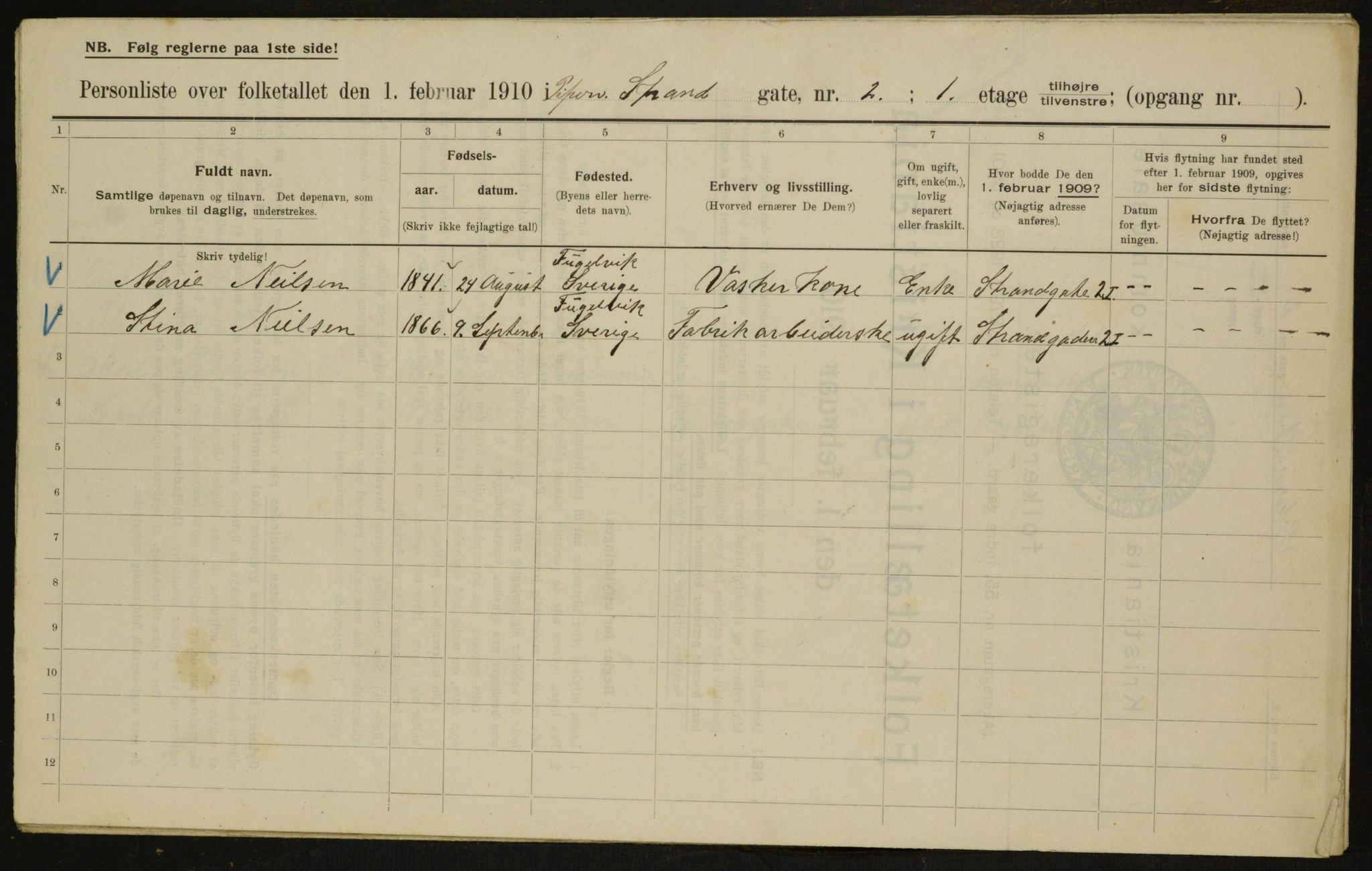 OBA, Municipal Census 1910 for Kristiania, 1910, p. 98410