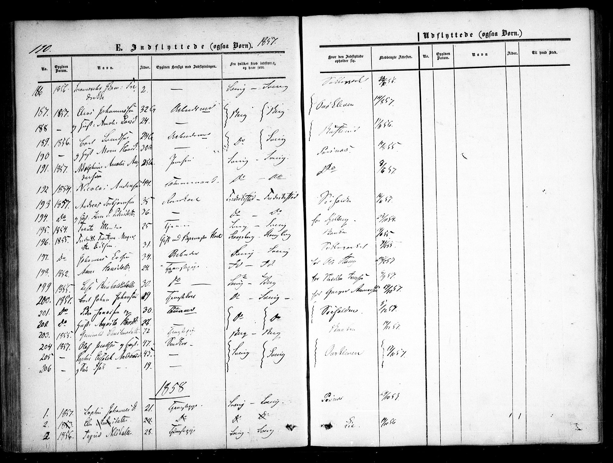 Halden prestekontor Kirkebøker, AV/SAO-A-10909/F/Fa/L0008: Parish register (official) no. I 8, 1857-1865, p. 110