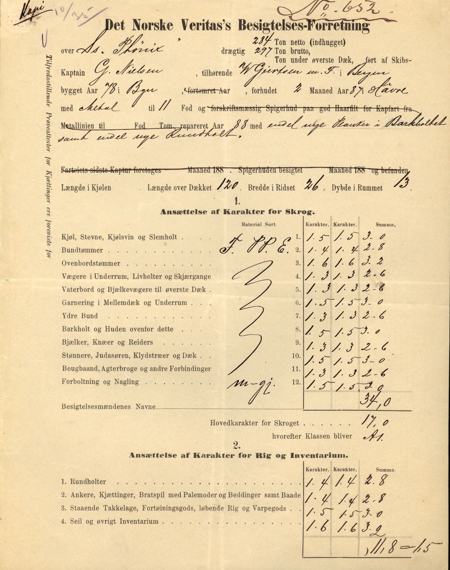 Pa 63 - Østlandske skibsassuranceforening, VEMU/A-1079/G/Ga/L0024/0001: Havaridokumenter / Norrøna, Phønic, Monark, Johan Dahll, Josephine, 1889, p. 31