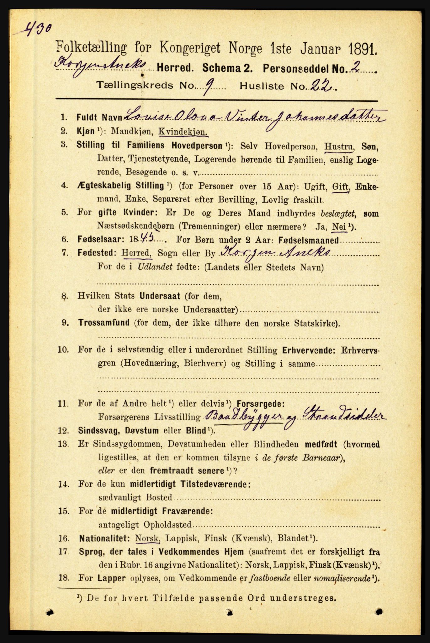 RA, 1891 census for 1832 Hemnes, 1891, p. 4456