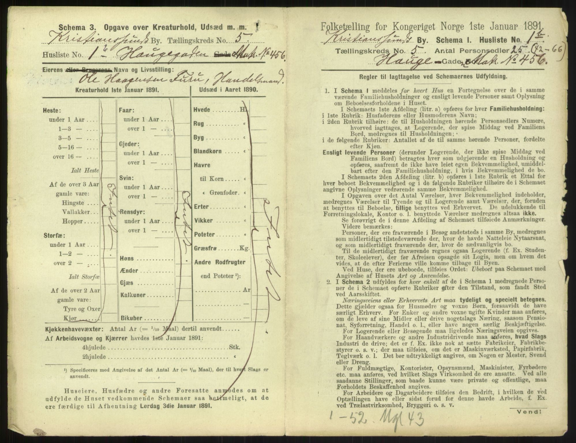 RA, 1891 census for 1503 Kristiansund, 1891, p. 426