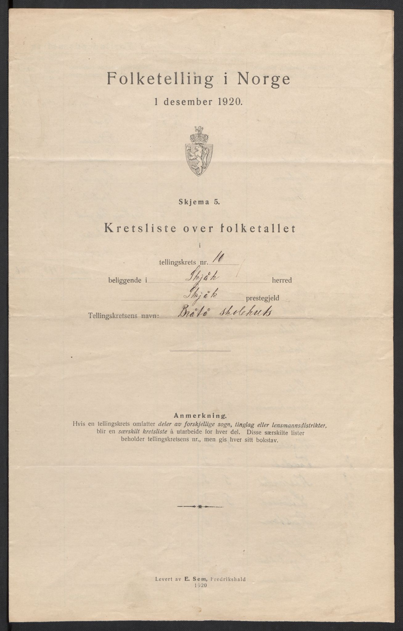 SAH, 1920 census for Skjåk, 1920, p. 33