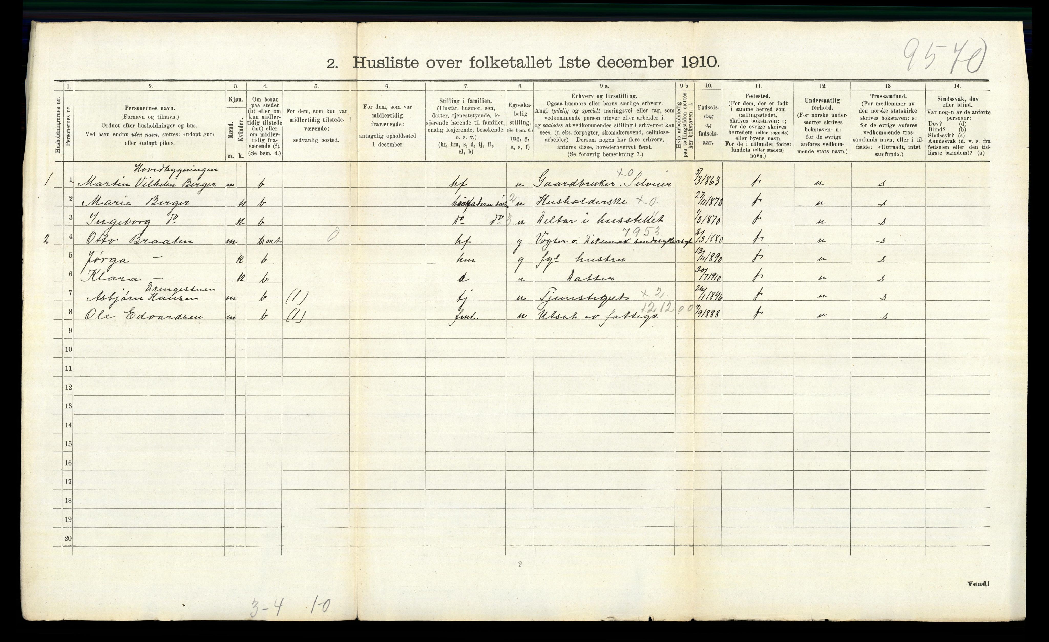 RA, 1910 census for Asker, 1910, p. 1679