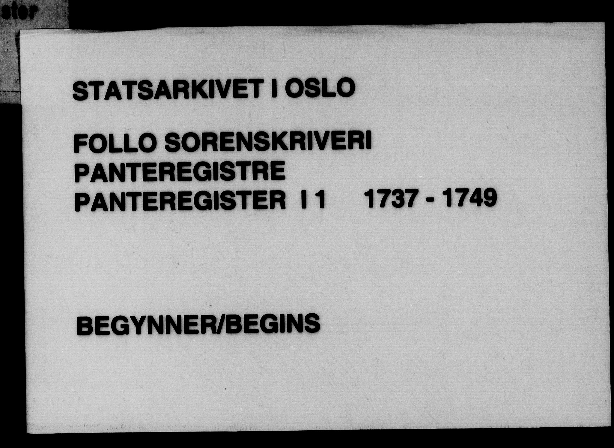 Follo sorenskriveri, AV/SAO-A-10274/G/Gb/Gba/L0001: Mortgage register no. I 1, 1737-1749