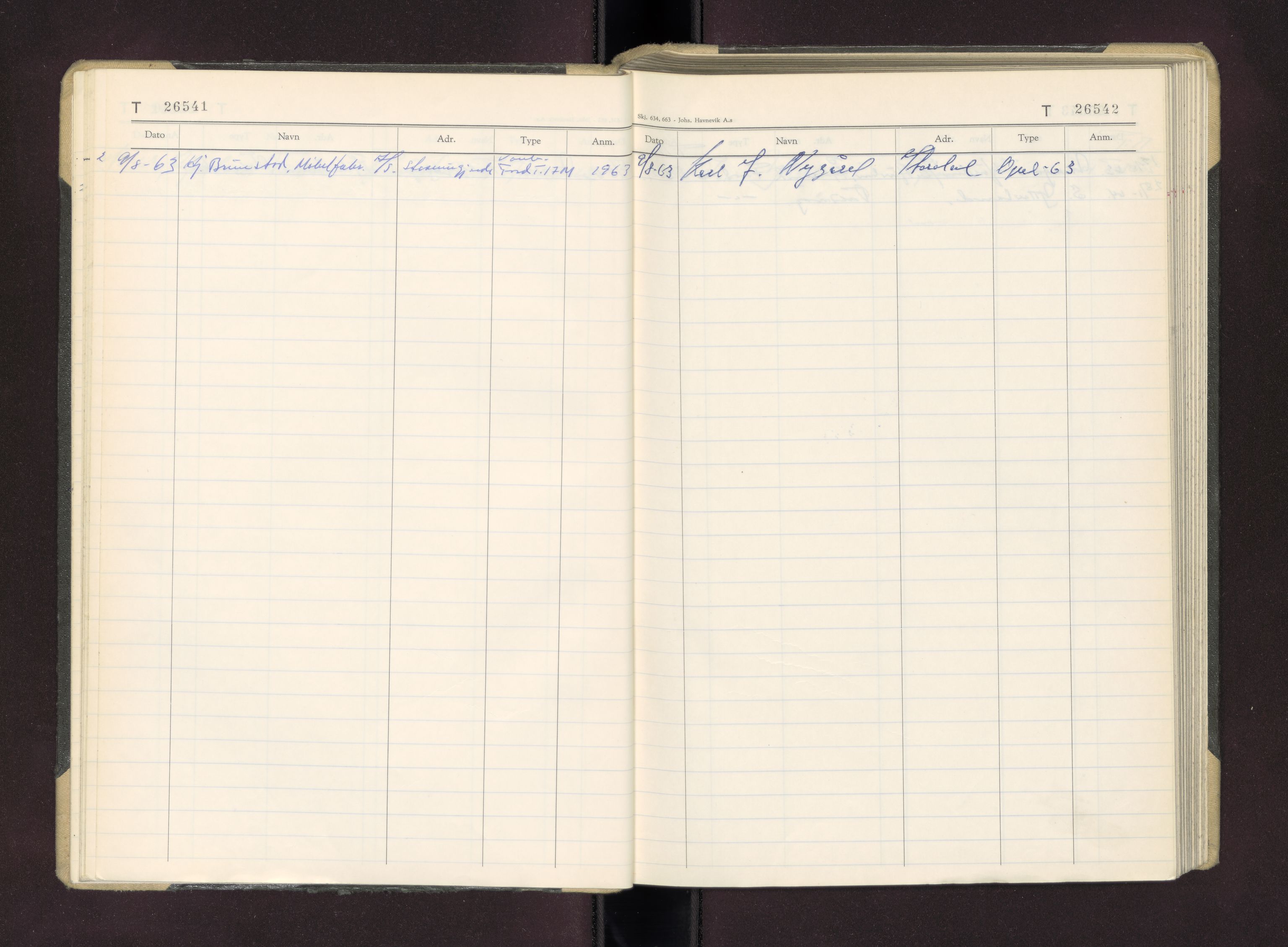 Møre og Romsdal vegkontor - Ålesund trafikkstasjon, AV/SAT-A-4099/F/Fc/L0026: Bilregister; T 26500 - T 26999, 1960-1970