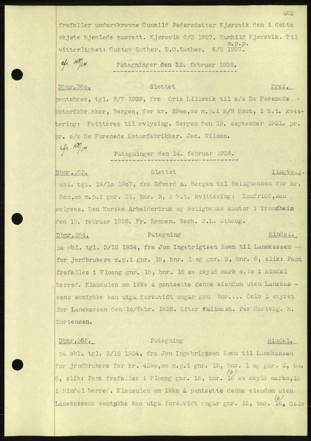 Nordmøre sorenskriveri, AV/SAT-A-4132/1/2/2Ca: Mortgage book no. C80, 1936-1939, Diary no: : 360/1938