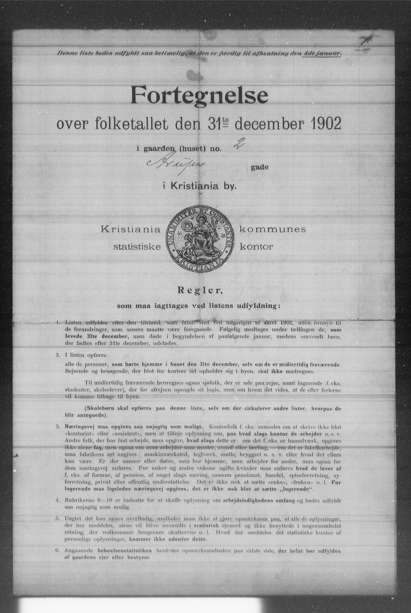 OBA, Municipal Census 1902 for Kristiania, 1902, p. 528