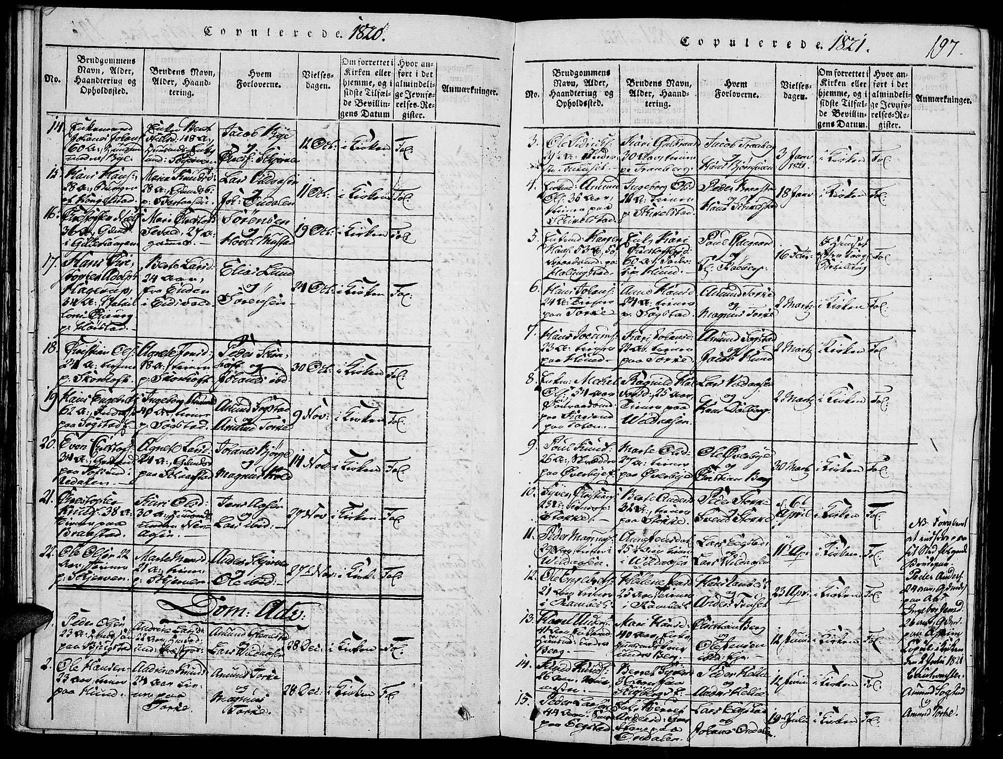 Vardal prestekontor, SAH/PREST-100/H/Ha/Haa/L0004: Parish register (official) no. 4, 1814-1831, p. 197