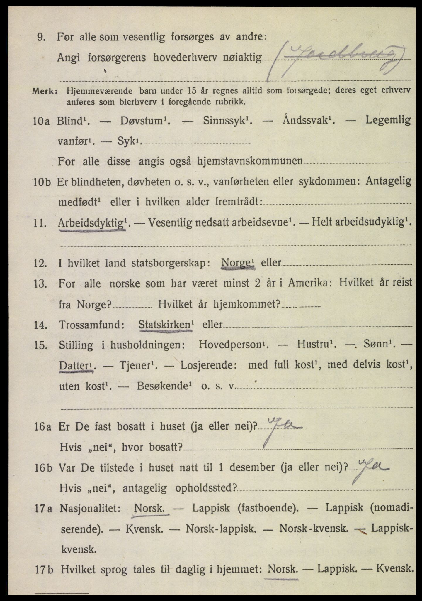 SAT, 1920 census for Malm, 1920, p. 2492