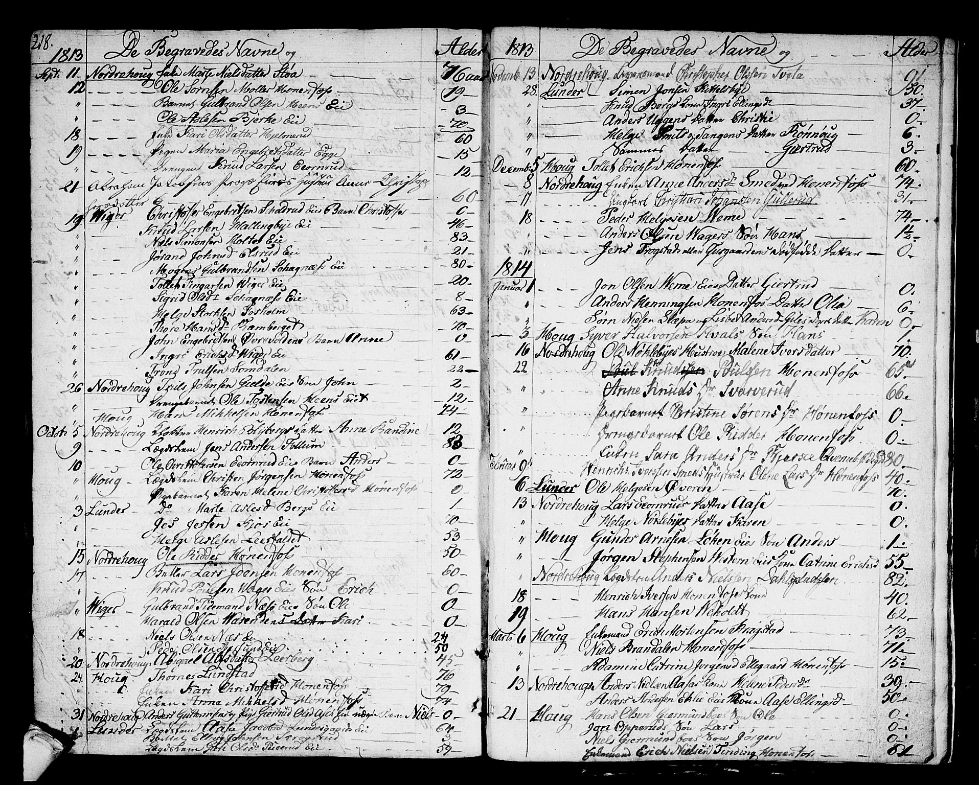 Norderhov kirkebøker, SAKO/A-237/F/Fa/L0007: Parish register (official) no. 7, 1812-1814, p. 218