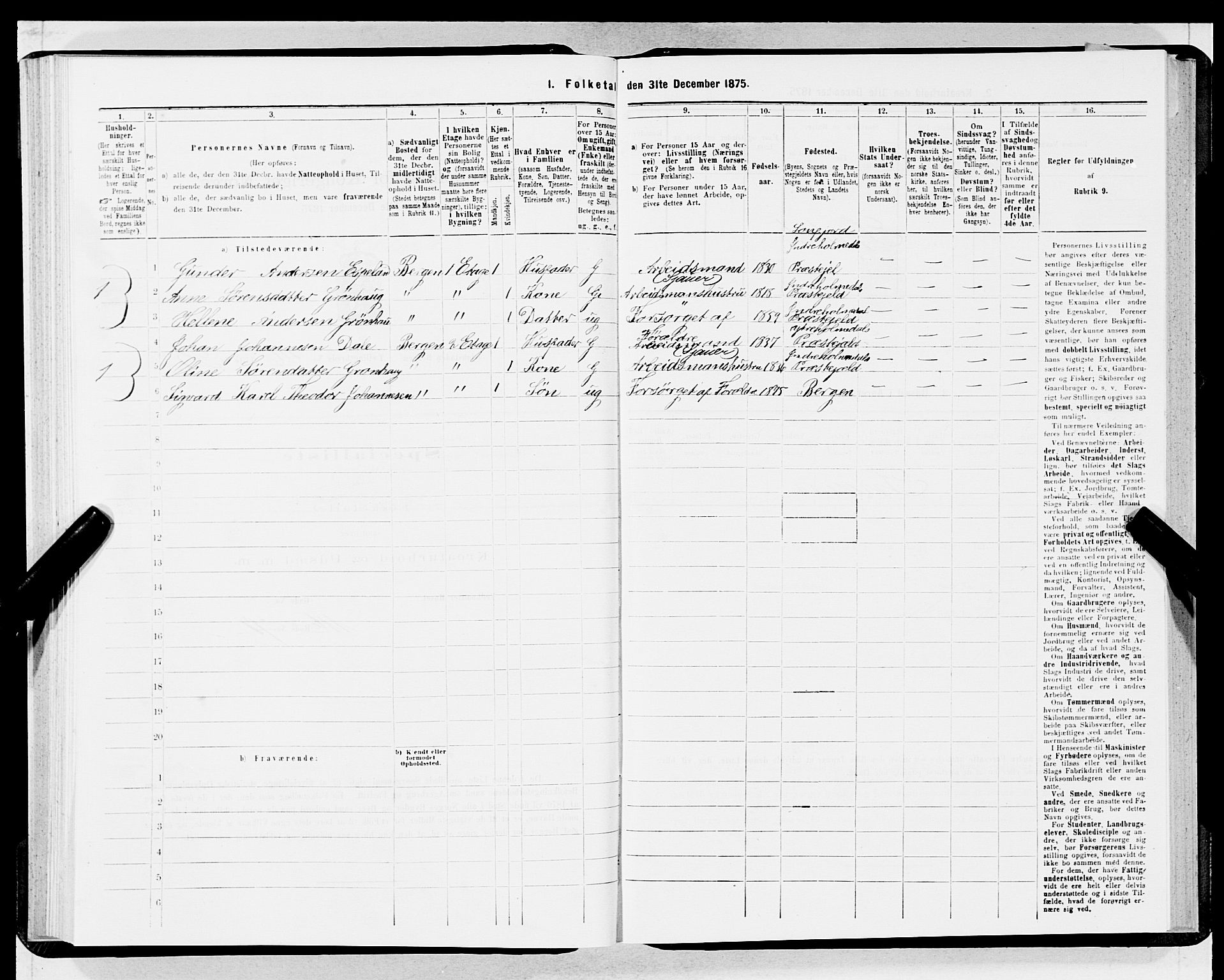 SAB, 1875 census for 1301 Bergen, 1875, p. 2424