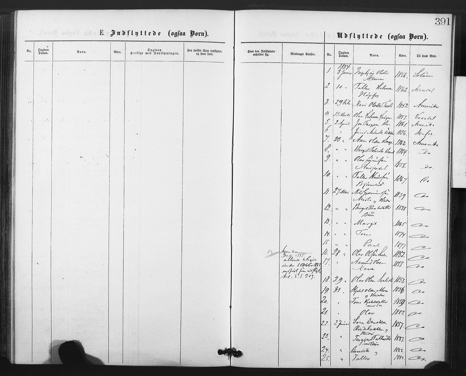 Fyresdal kirkebøker, SAKO/A-263/F/Fa/L0006: Parish register (official) no. I 6, 1872-1886, p. 391