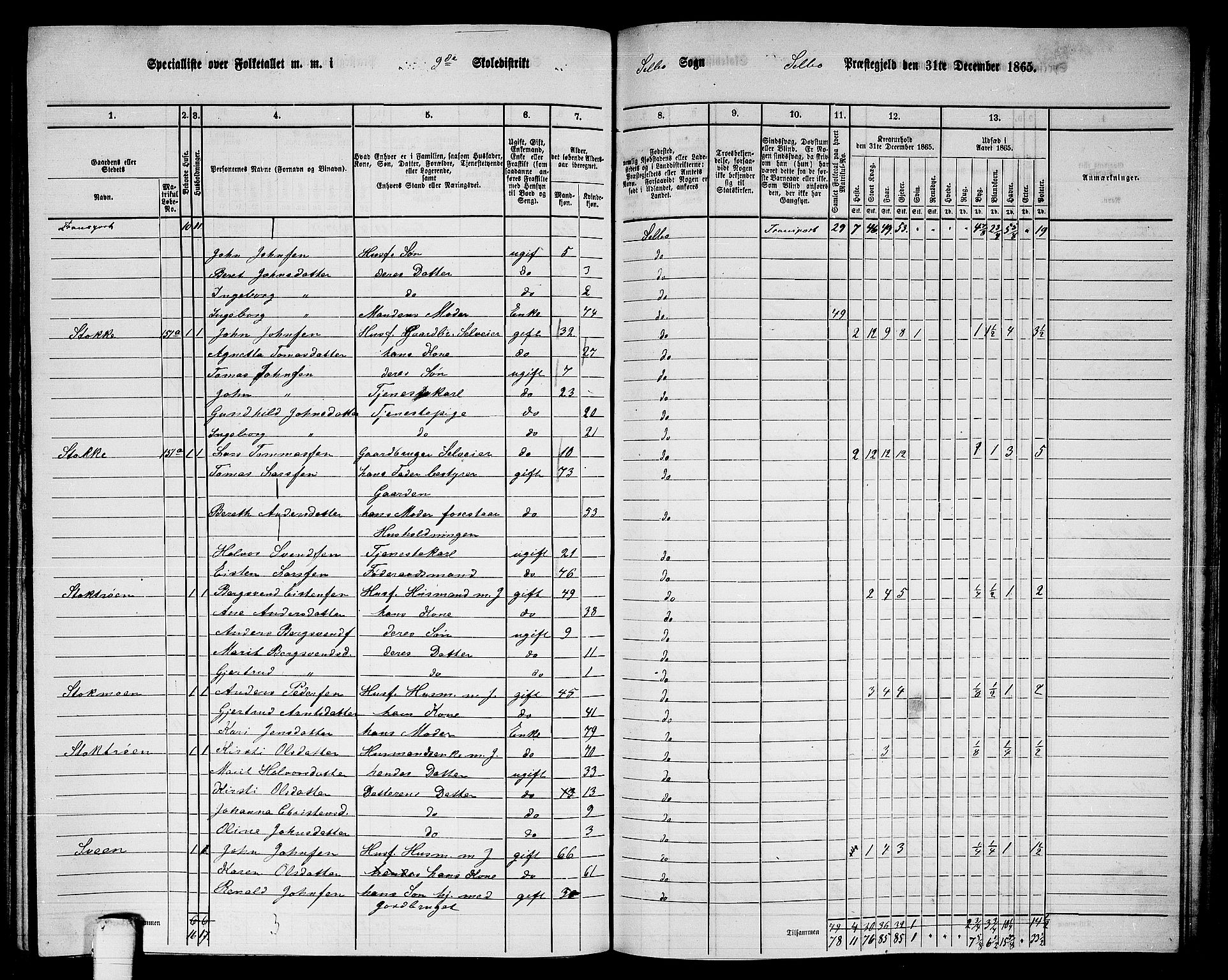 RA, 1865 census for Selbu, 1865, p. 159