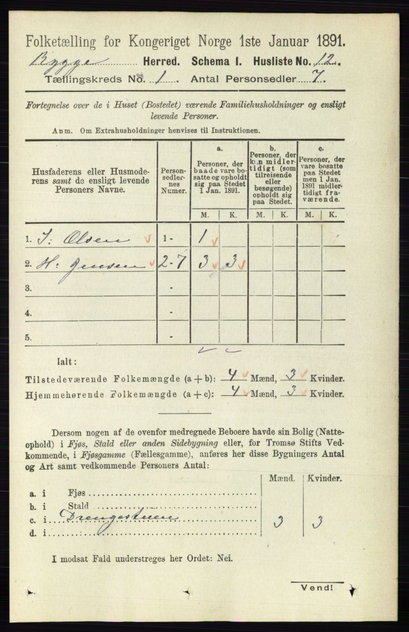 RA, 1891 census for 0136 Rygge, 1891, p. 34