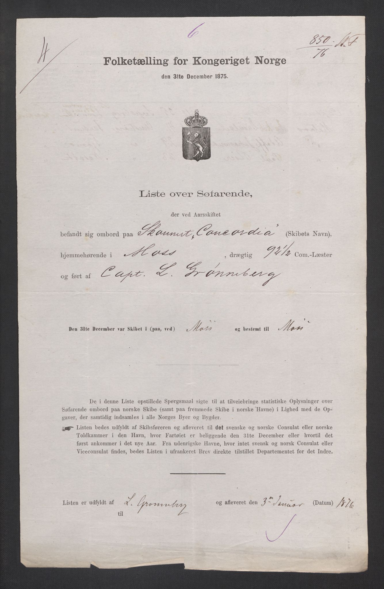 RA, 1875 census, lists of crew on ships: Ships in domestic ports, 1875, p. 55