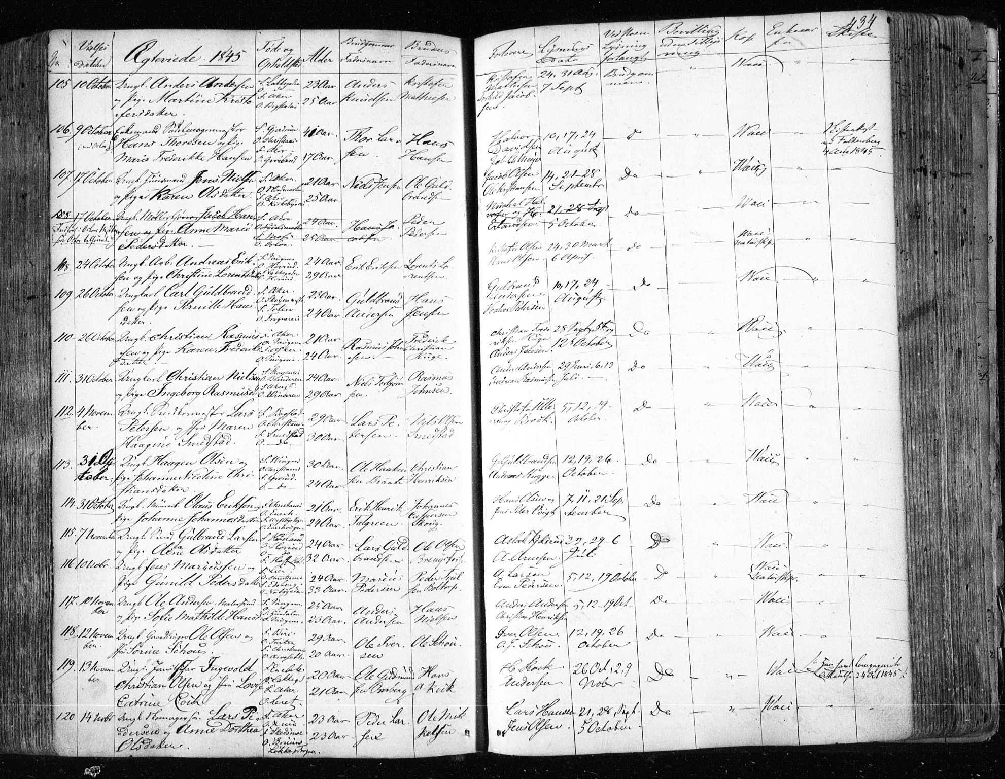 Aker prestekontor kirkebøker, SAO/A-10861/F/L0019: Parish register (official) no. 19, 1842-1852, p. 434
