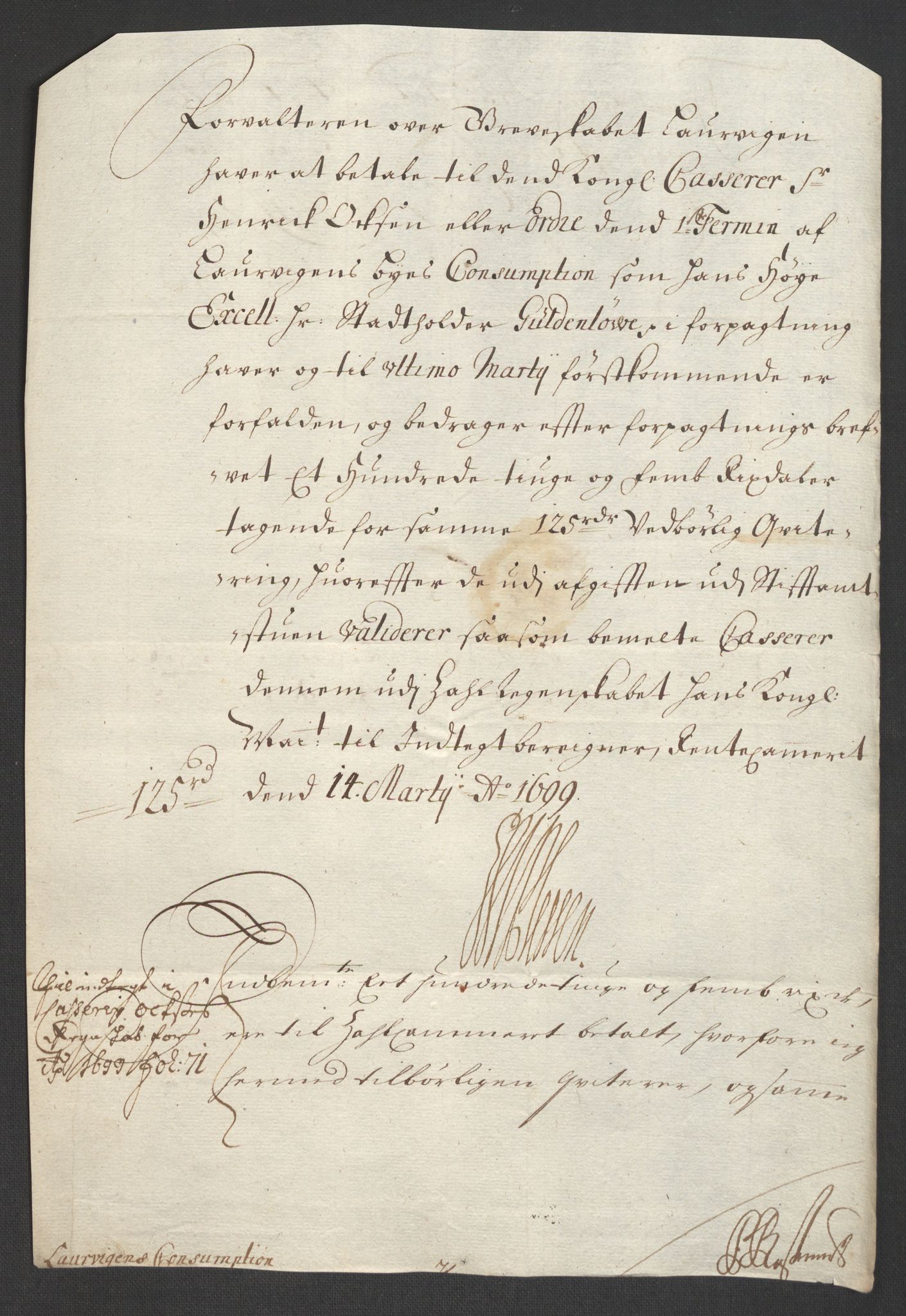 Rentekammeret inntil 1814, Reviderte regnskaper, Fogderegnskap, AV/RA-EA-4092/R33/L1976: Fogderegnskap Larvik grevskap, 1698-1701, p. 166