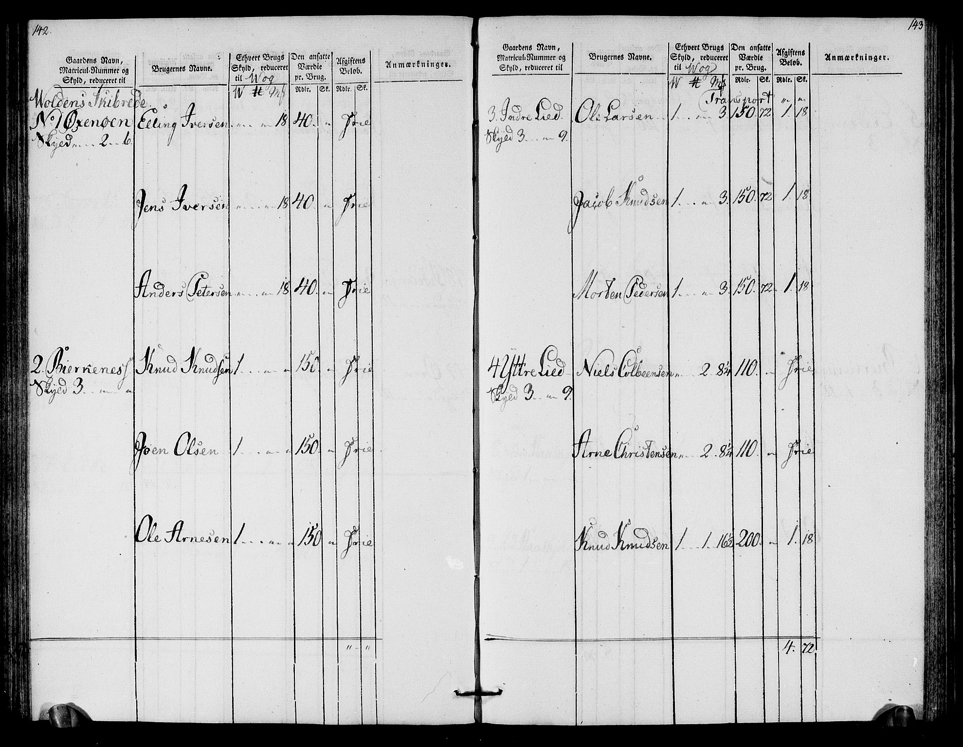 Rentekammeret inntil 1814, Realistisk ordnet avdeling, AV/RA-EA-4070/N/Ne/Nea/L0125b: Sunnmøre fogderi. Oppebørselsregister for fogderiets søndre del, 1803, p. 73