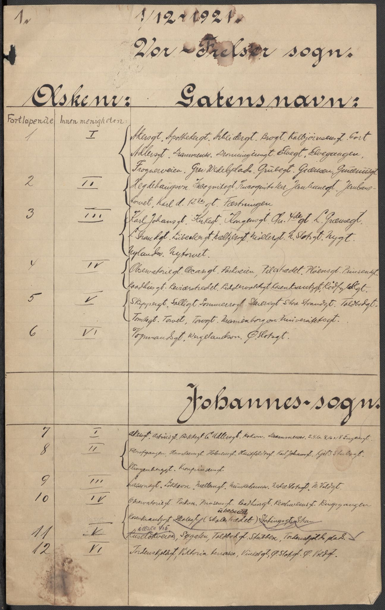 SAO, 1920 census for Kristiania, 1920, p. 2