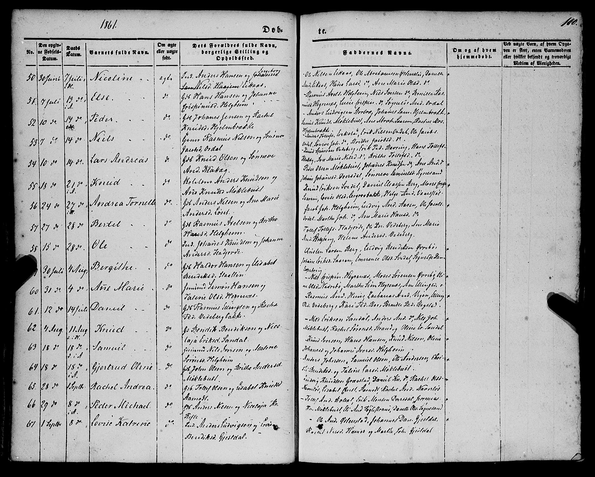 Jølster sokneprestembete, SAB/A-80701/H/Haa/Haaa/L0010: Parish register (official) no. A 10, 1847-1865, p. 100