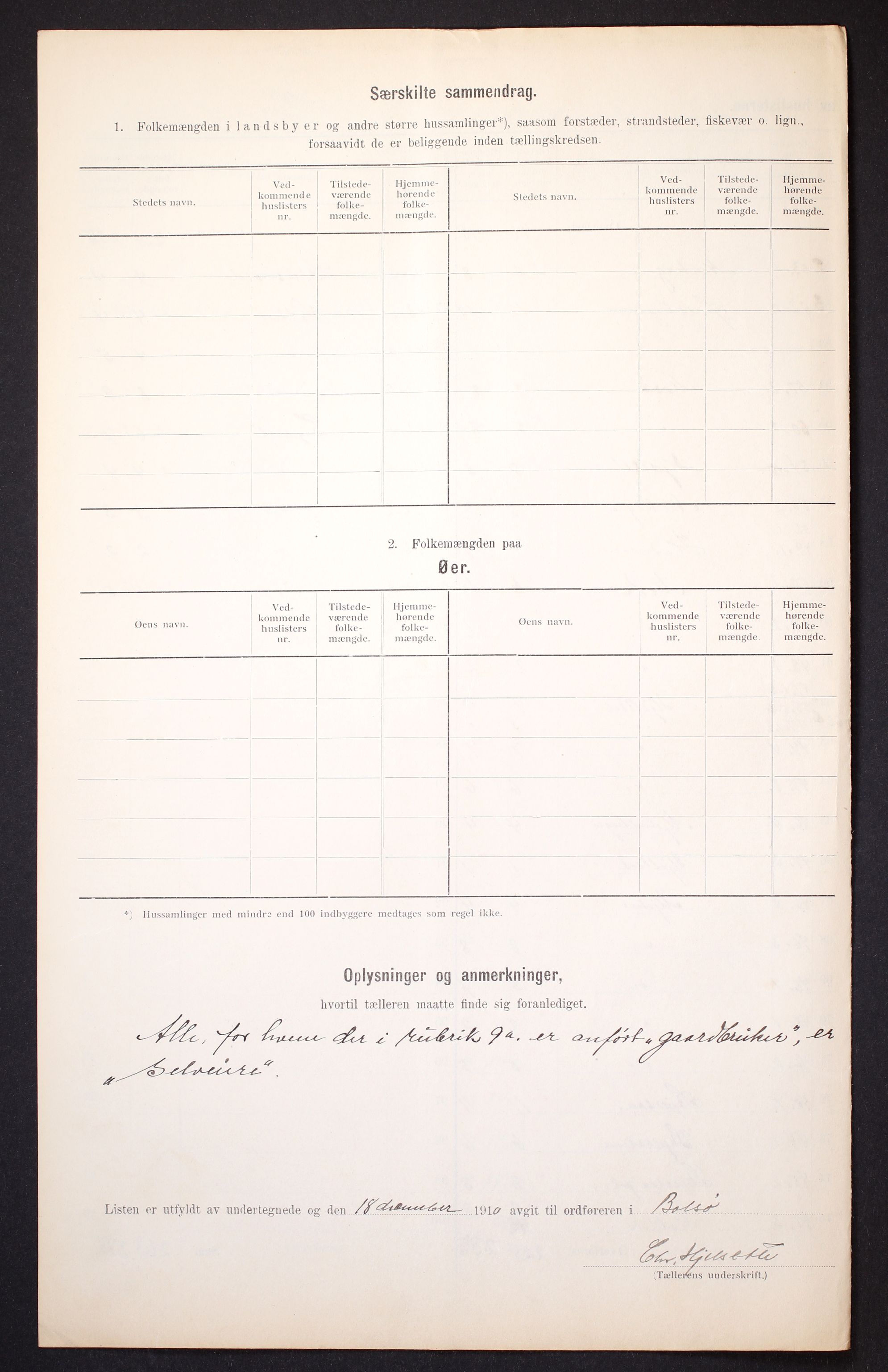 RA, 1910 census for Bolsøy, 1910, p. 21