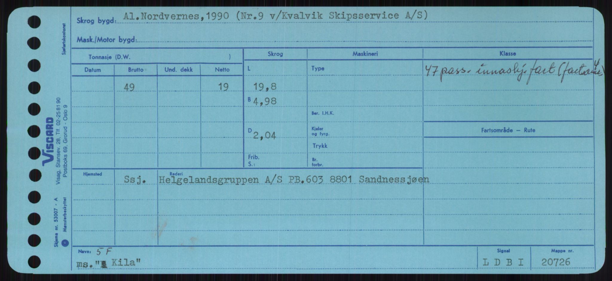 Sjøfartsdirektoratet med forløpere, Skipsmålingen, RA/S-1627/H/Ha/L0003/0001: Fartøy, Hilm-Mar / Fartøy, Hilm-Kol, p. 741