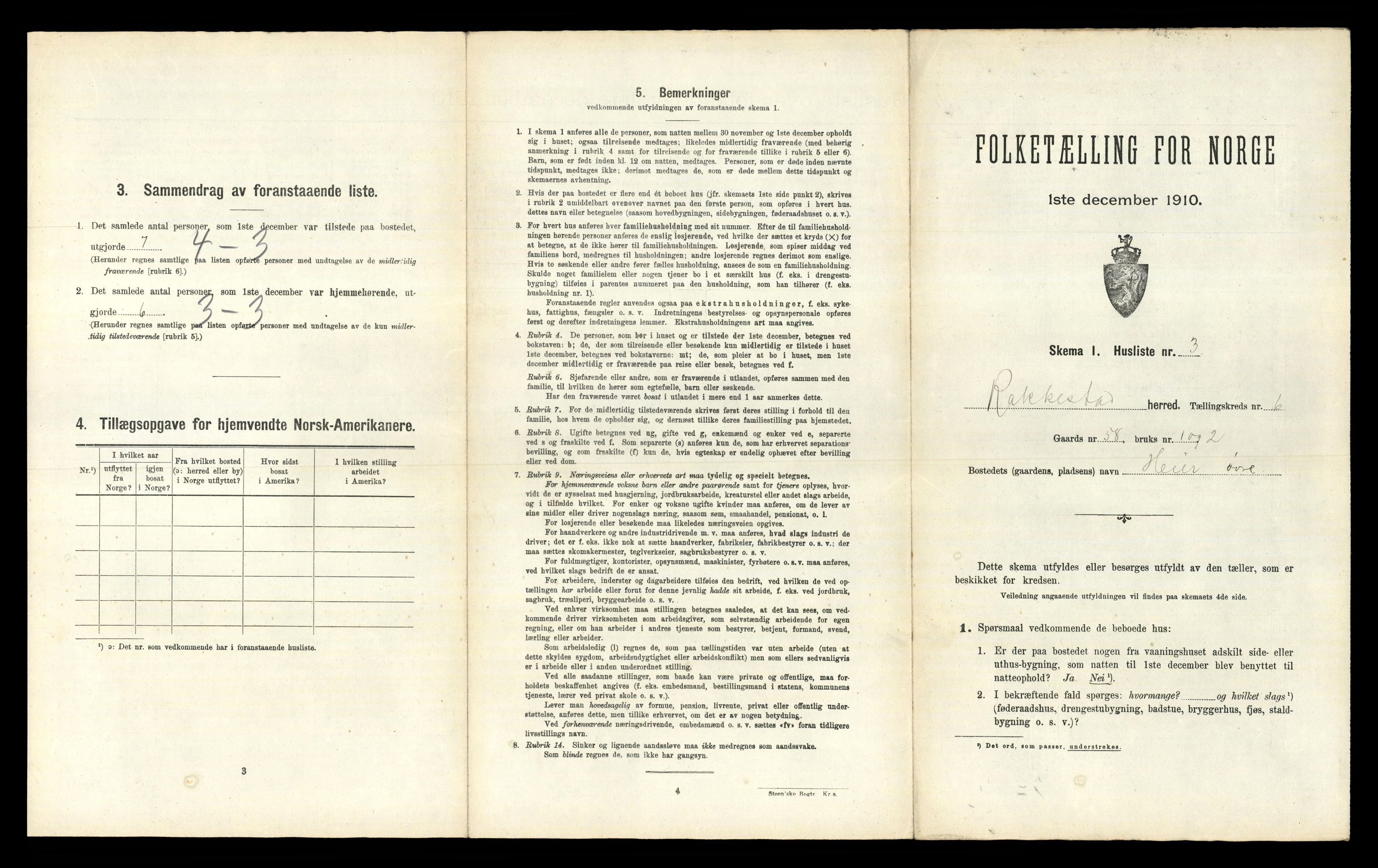 RA, 1910 census for Rakkestad, 1910, p. 995