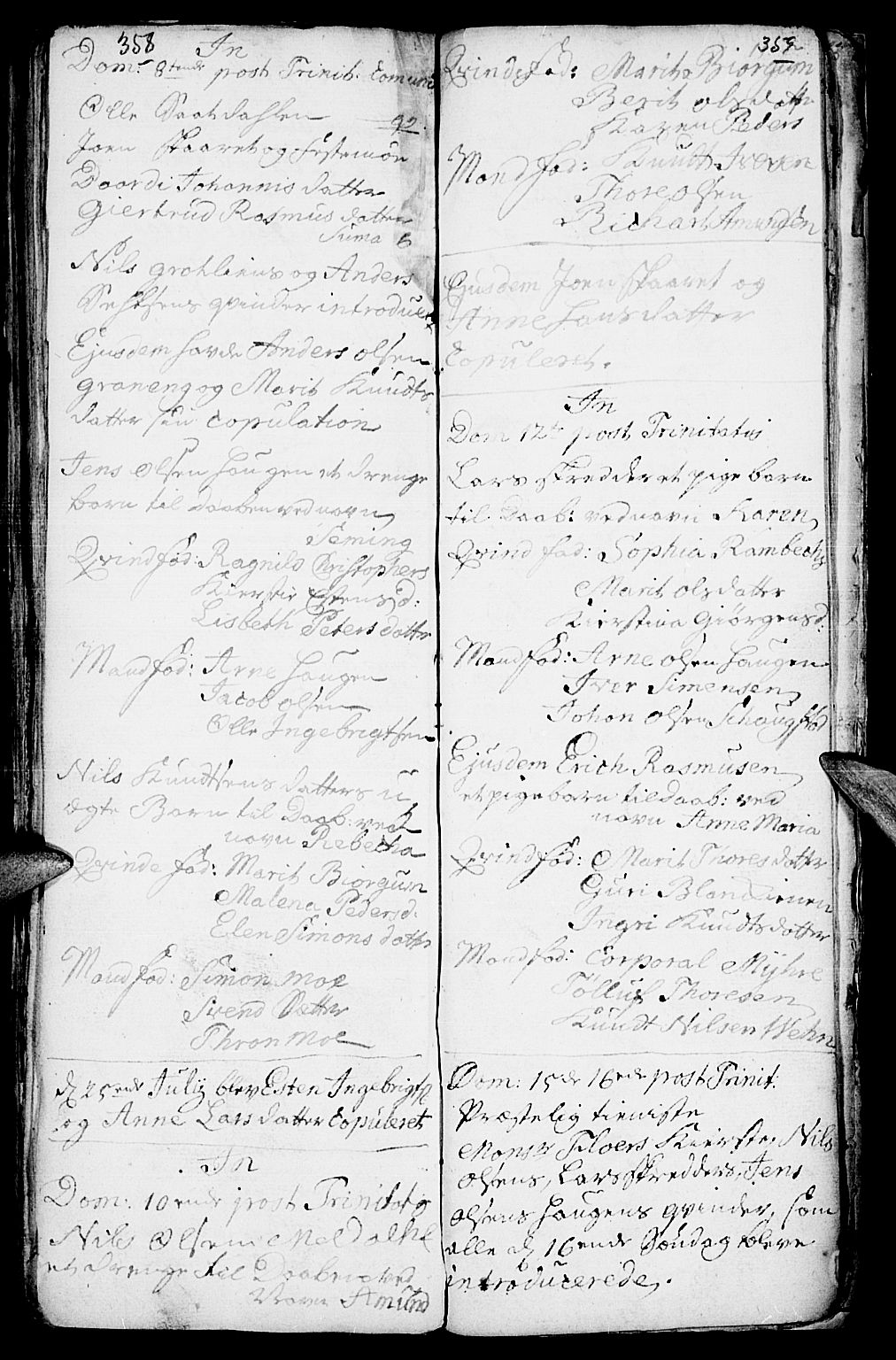 Kvikne prestekontor, SAH/PREST-064/H/Ha/Haa/L0001: Parish register (official) no. 1, 1740-1756, p. 358-359