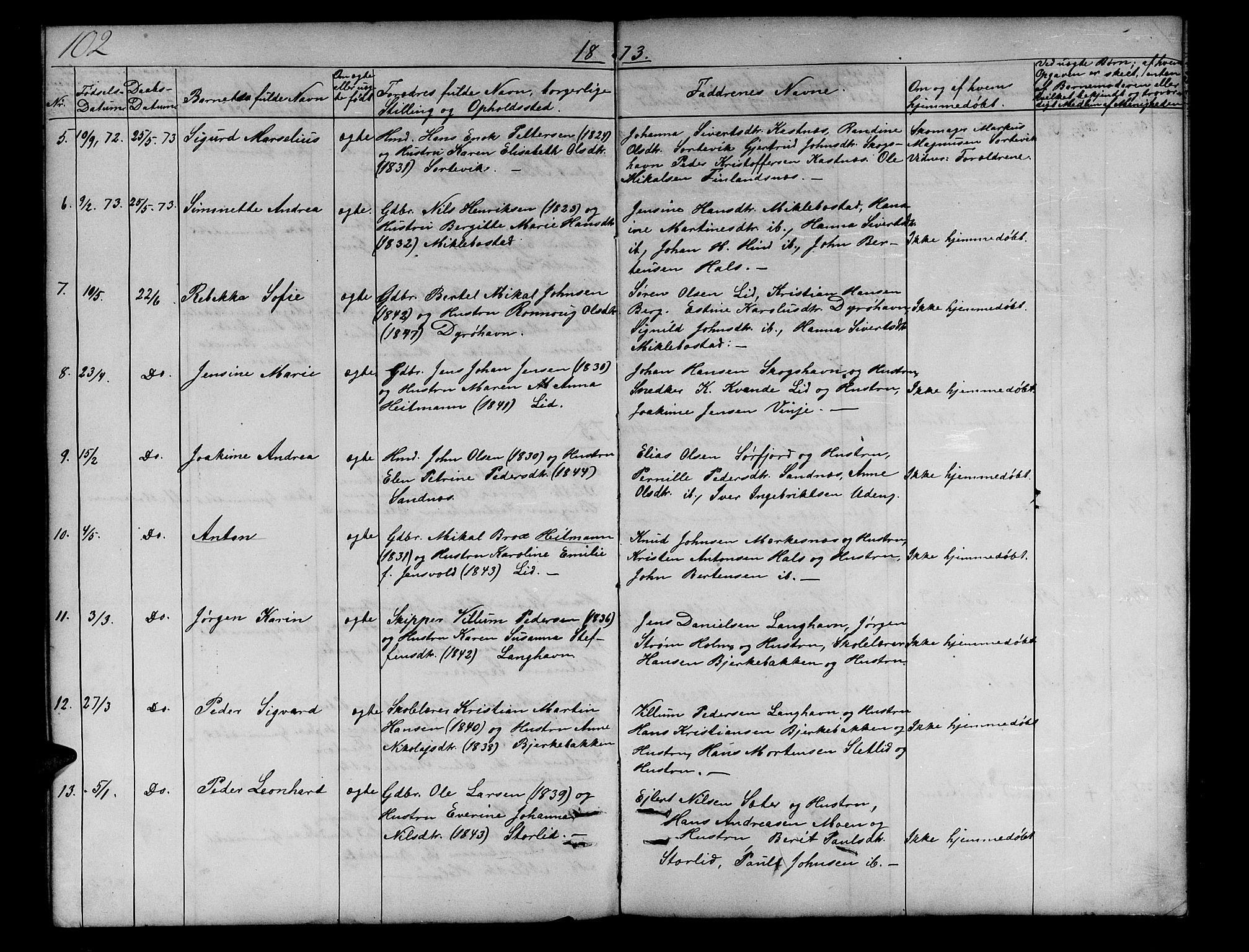 Tranøy sokneprestkontor, SATØ/S-1313/I/Ia/Iab/L0012klokker: Parish register (copy) no. 12, 1859-1874, p. 102