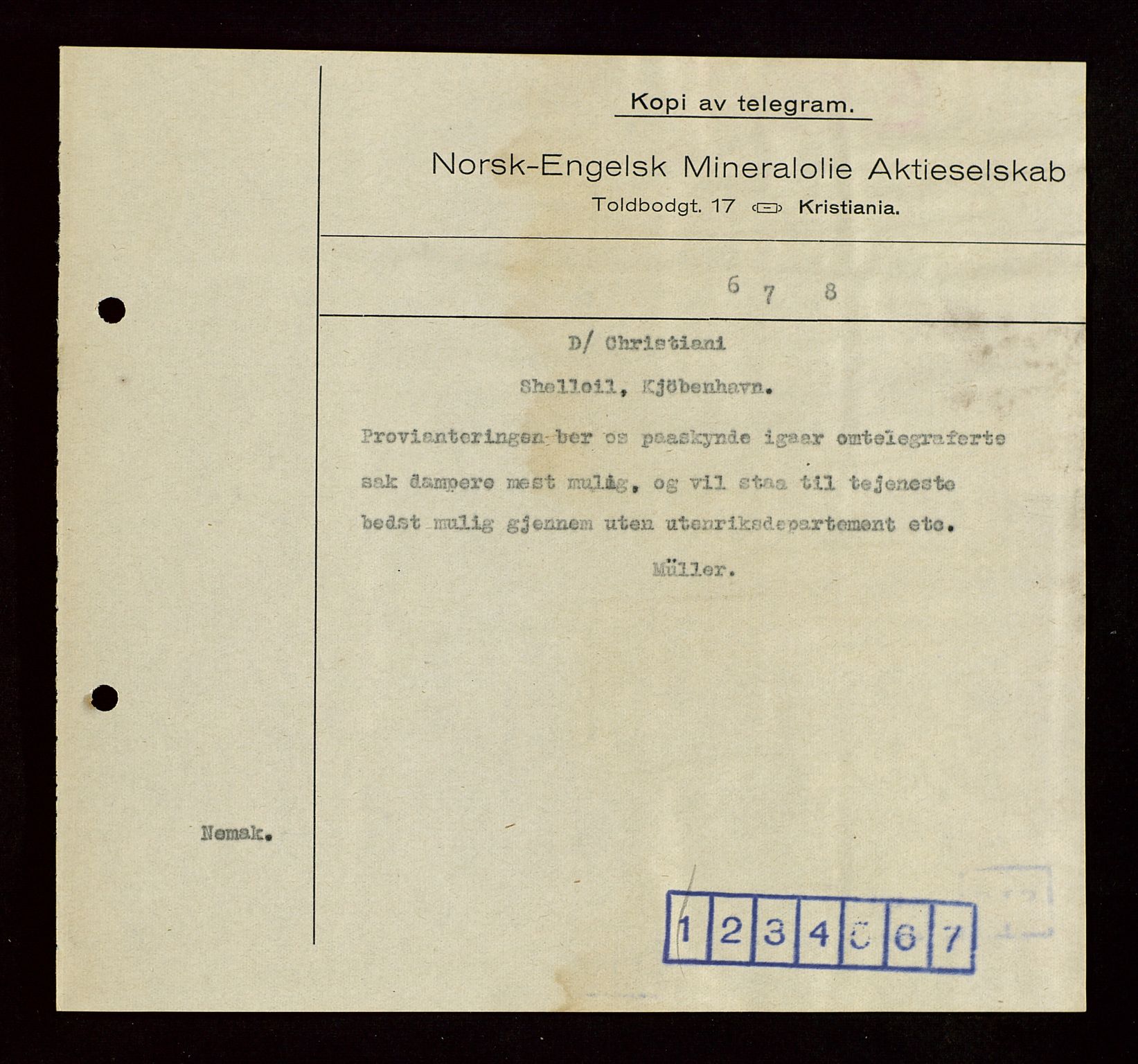 Pa 1521 - A/S Norske Shell, AV/SAST-A-101915/E/Ea/Eaa/L0004: Sjefskorrespondanse, 1918, p. 22