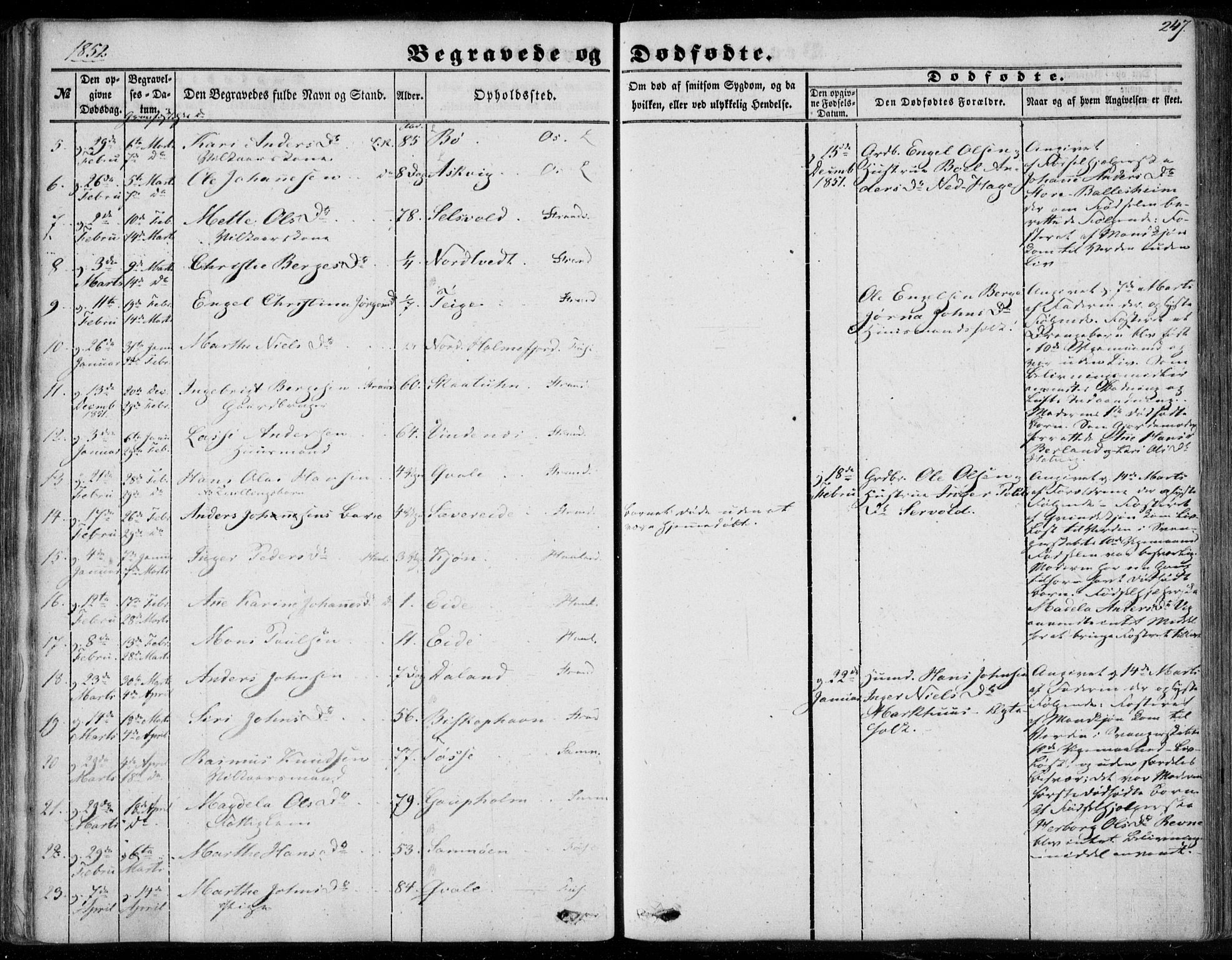 Os sokneprestembete, SAB/A-99929: Parish register (official) no. A 16, 1851-1859, p. 247