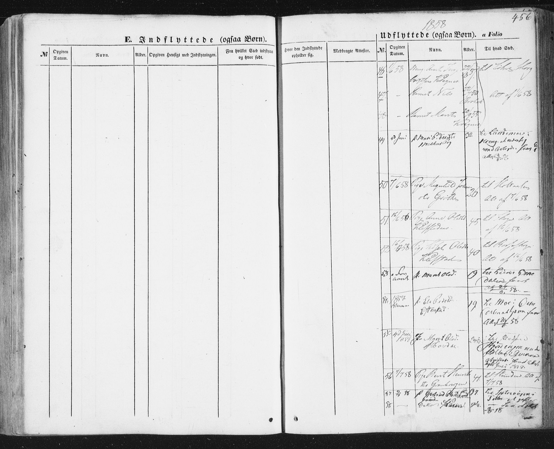 Ministerialprotokoller, klokkerbøker og fødselsregistre - Sør-Trøndelag, AV/SAT-A-1456/691/L1076: Parish register (official) no. 691A08, 1852-1861, p. 456