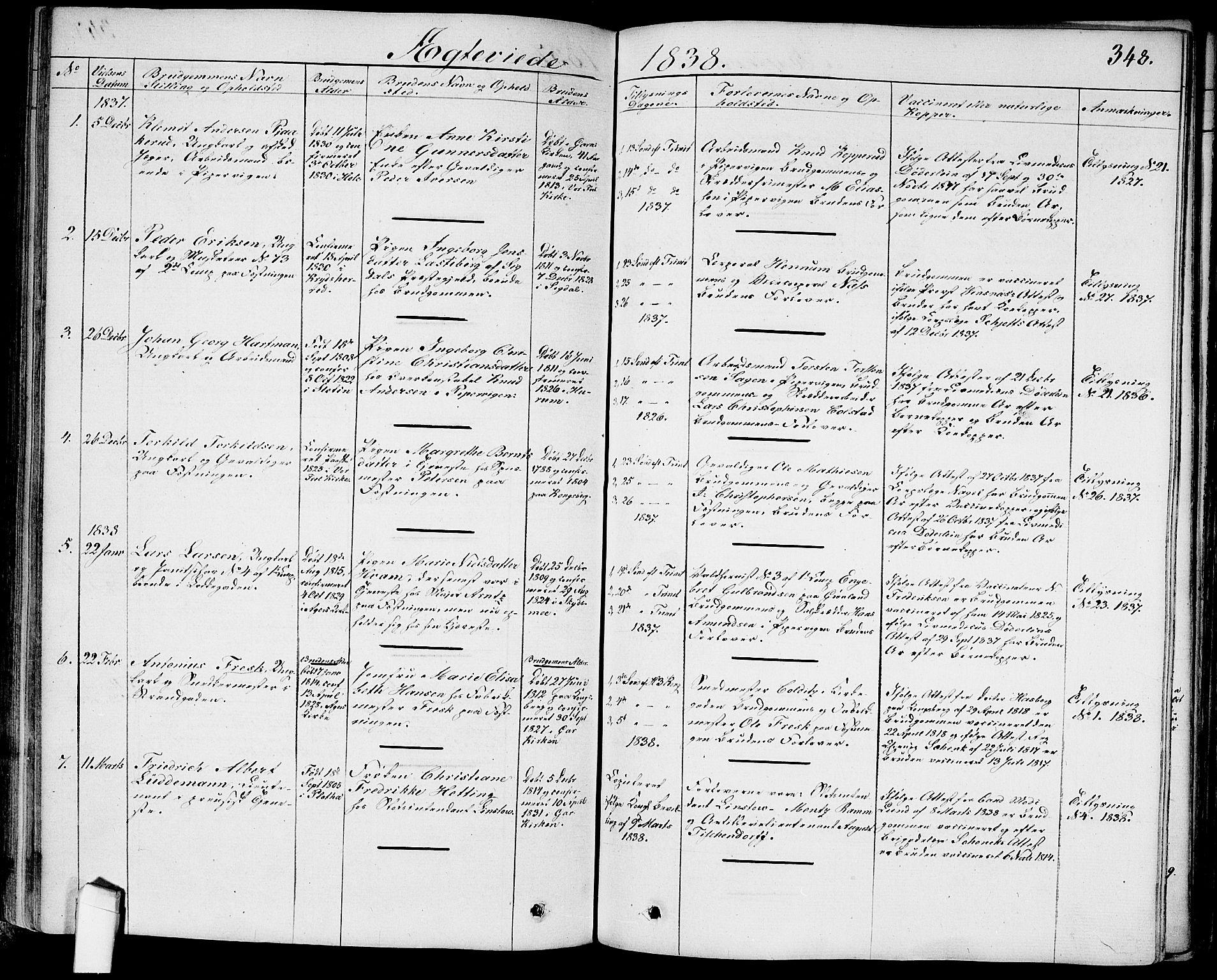Garnisonsmenigheten Kirkebøker, SAO/A-10846/G/Ga/L0004: Parish register (copy) no. 4, 1828-1840, p. 348