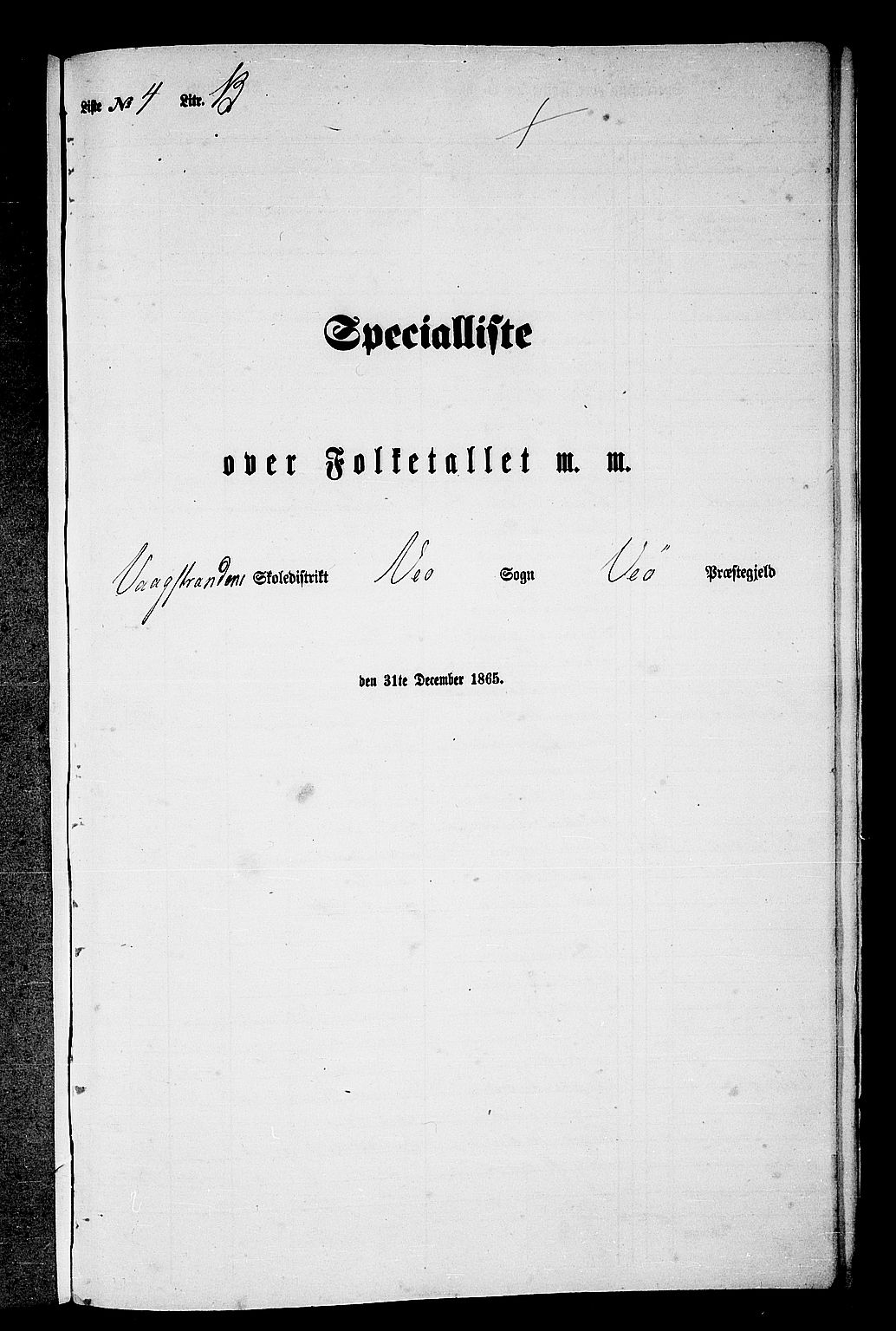 RA, 1865 census for Veøy, 1865, p. 82