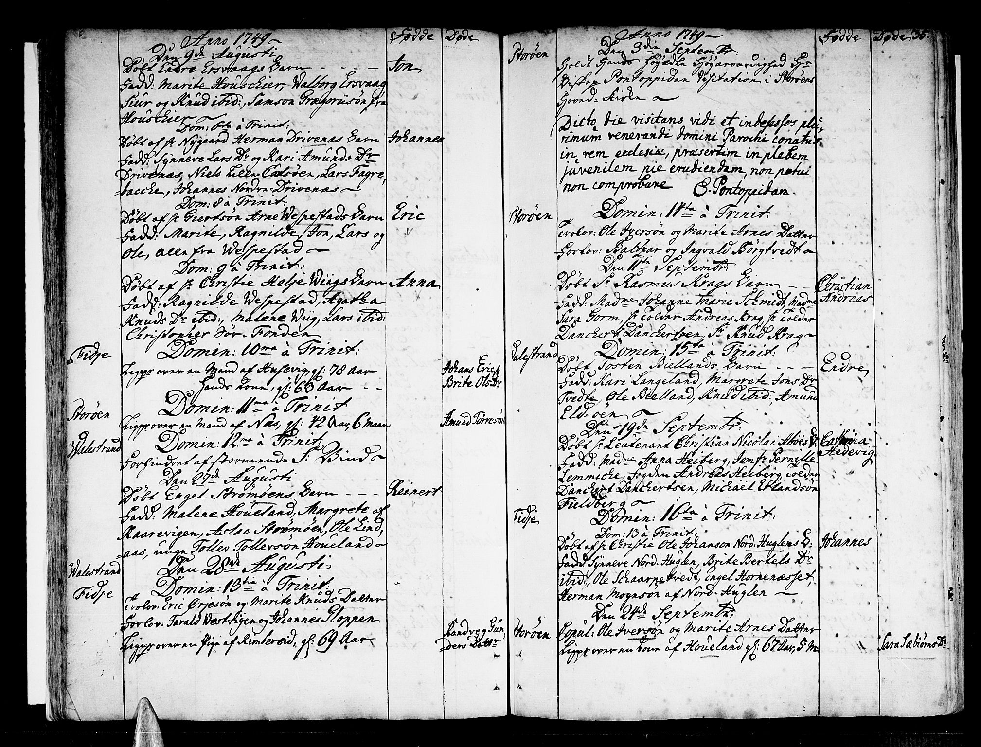 Stord sokneprestembete, AV/SAB-A-78201/H/Haa: Parish register (official) no. A 2, 1744-1777, p. 35