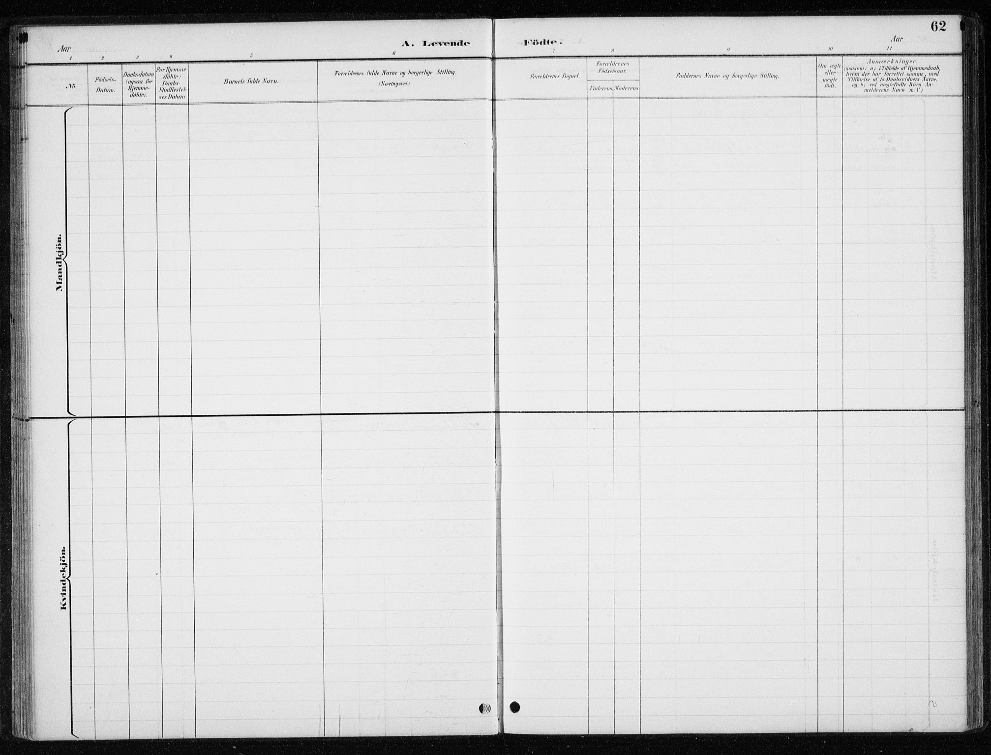 Ministerialprotokoller, klokkerbøker og fødselsregistre - Nord-Trøndelag, SAT/A-1458/710/L0096: Parish register (copy) no. 710C01, 1892-1925, p. 62
