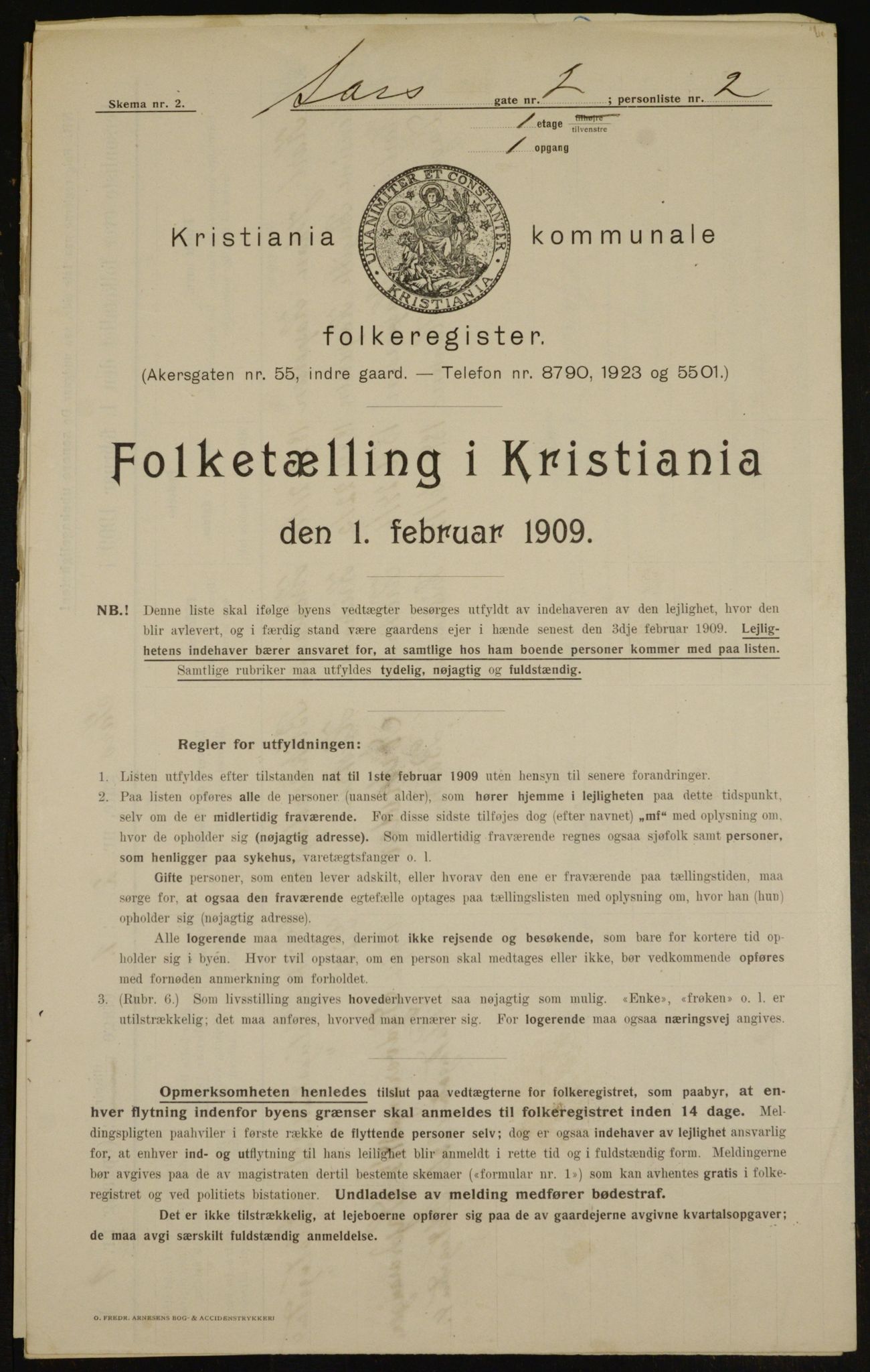 OBA, Municipal Census 1909 for Kristiania, 1909, p. 81148