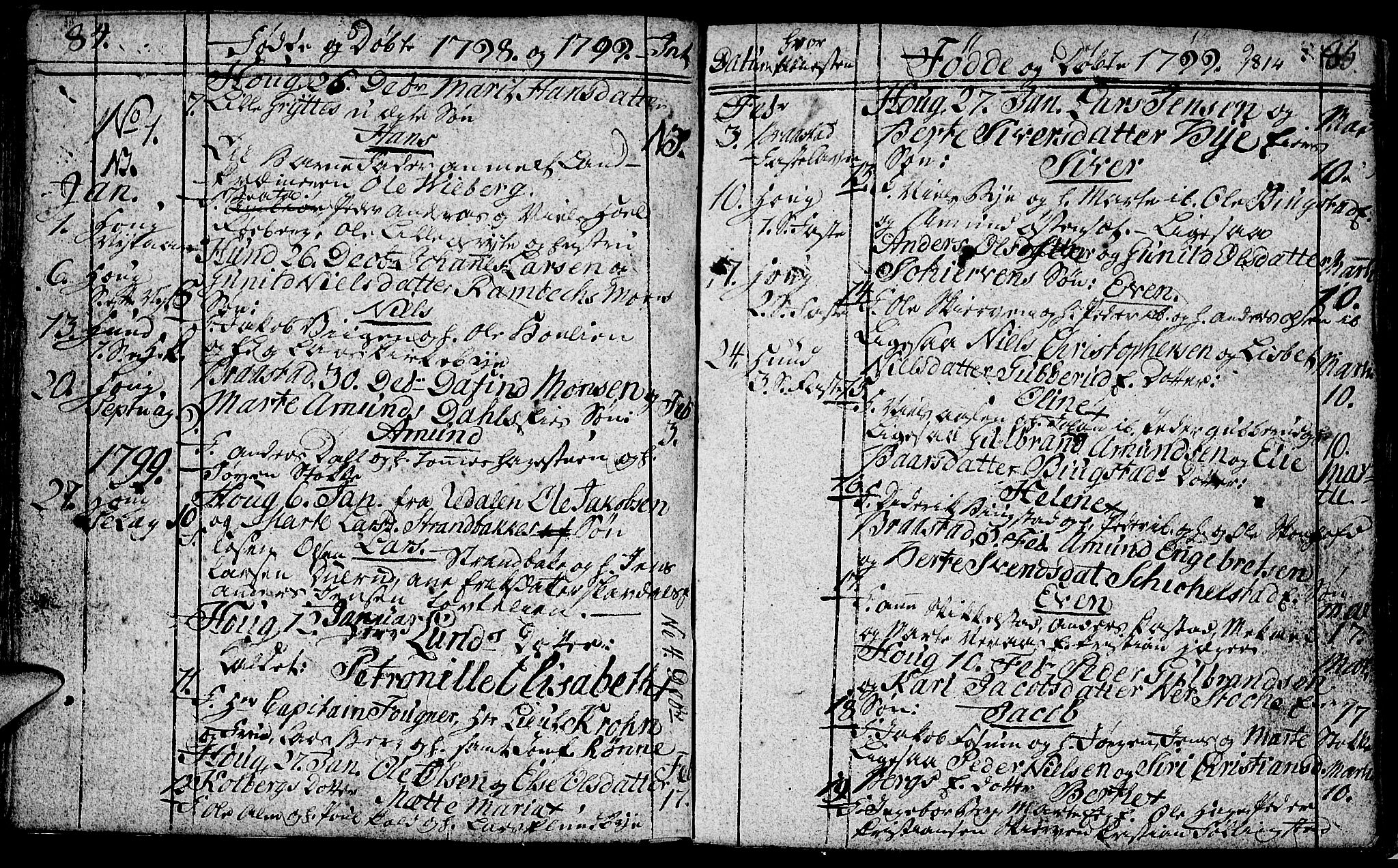 Vardal prestekontor, SAH/PREST-100/H/Ha/Hab/L0002: Parish register (copy) no. 2, 1790-1803, p. 84-85