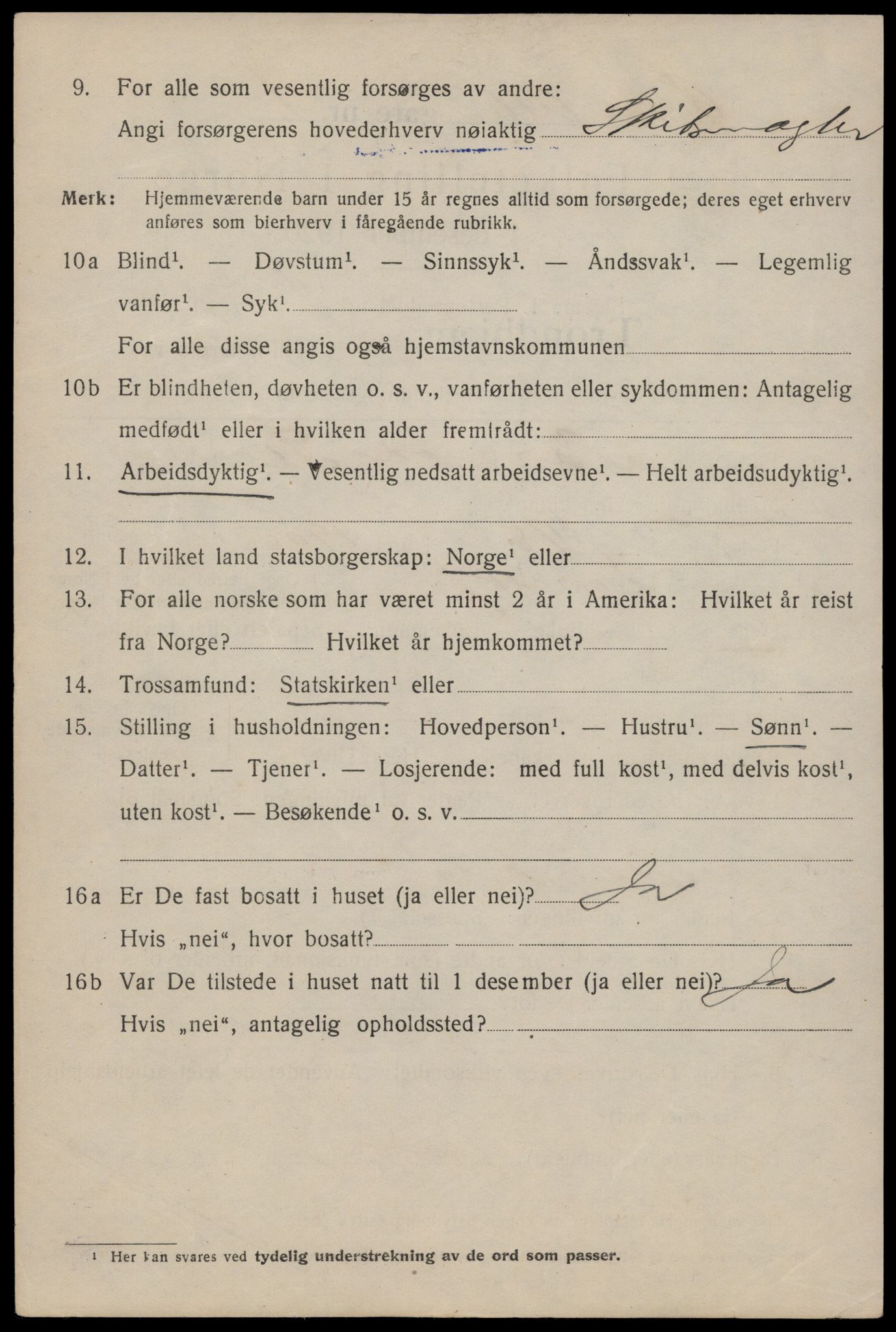 SAT, 1920 census for Trondheim, 1920, p. 89421