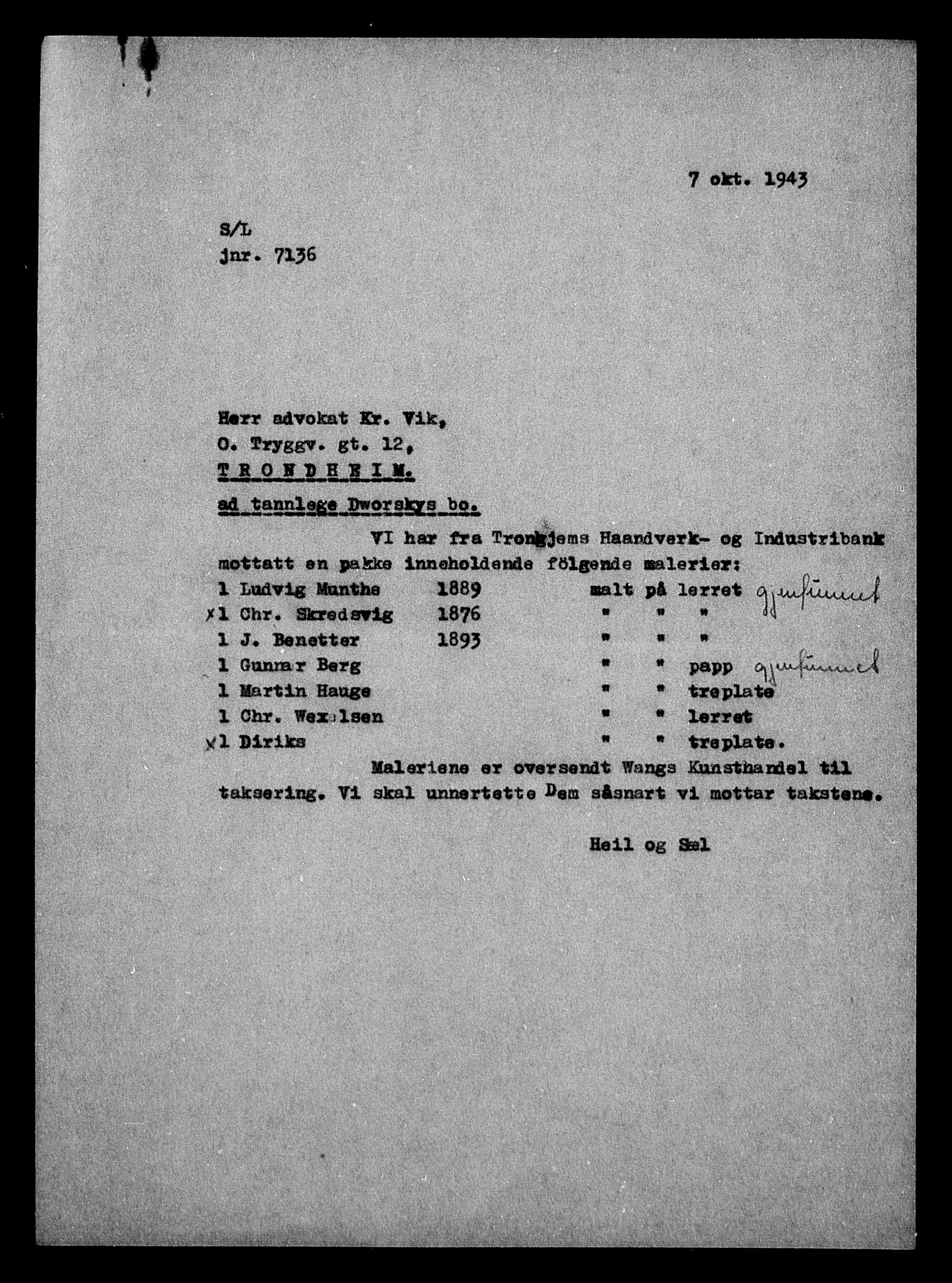 Justisdepartementet, Tilbakeføringskontoret for inndratte formuer, AV/RA-S-1564/H/Hc/Hca/L0894: --, 1945-1947, p. 289