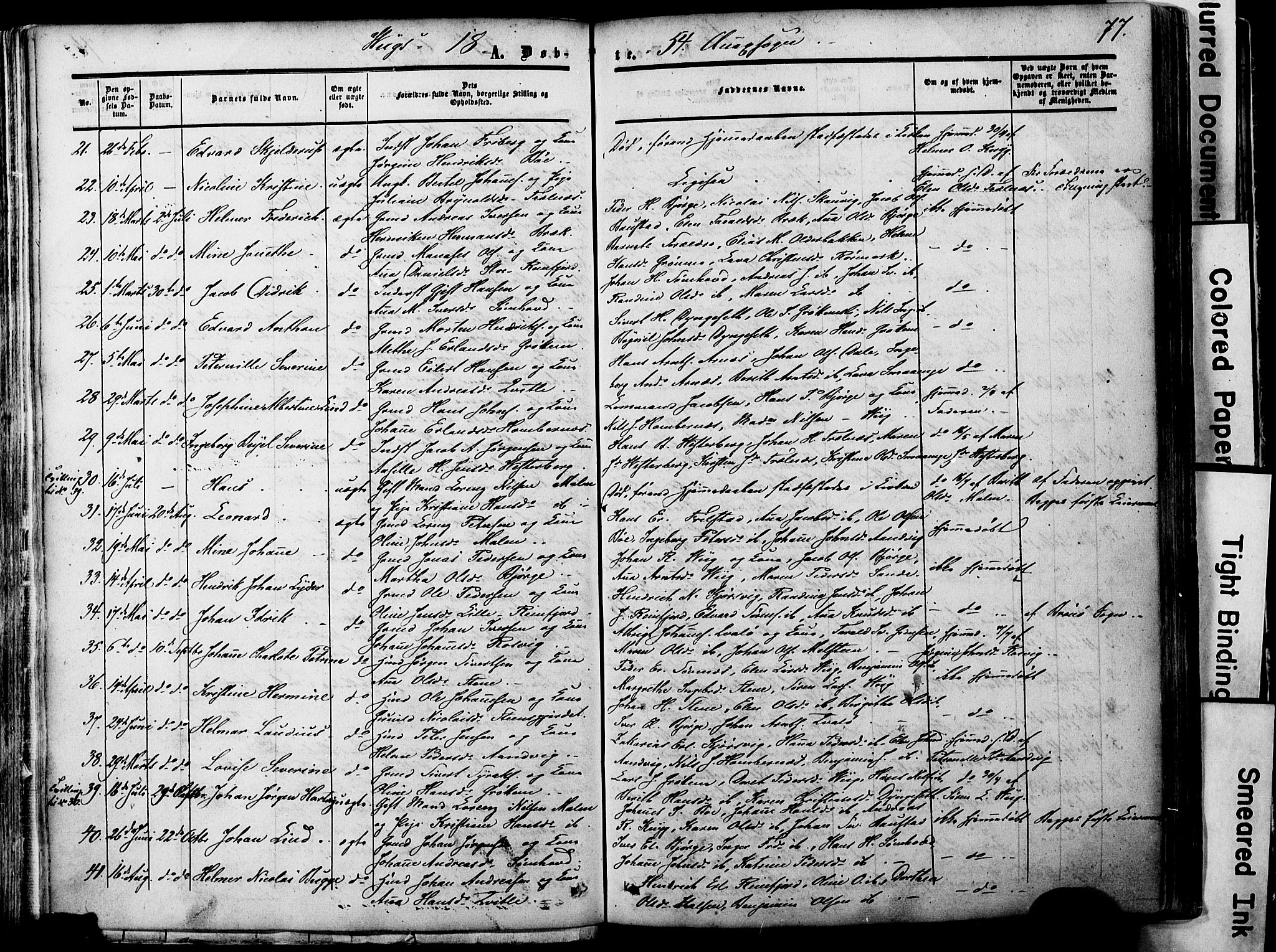 Ministerialprotokoller, klokkerbøker og fødselsregistre - Nordland, AV/SAT-A-1459/812/L0176: Parish register (official) no. 812A05, 1834-1874, p. 77