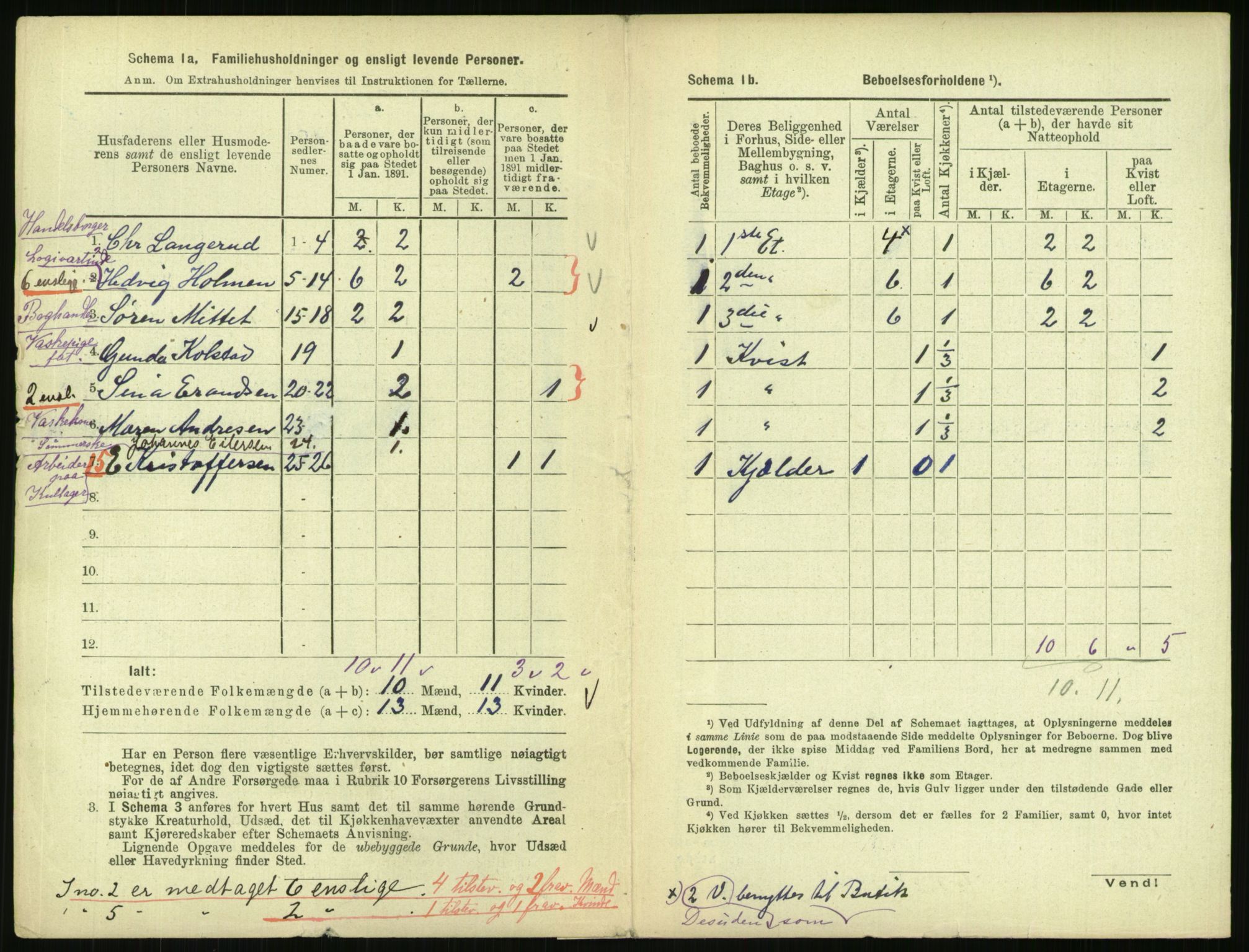 RA, 1891 census for 0301 Kristiania, 1891, p. 64181