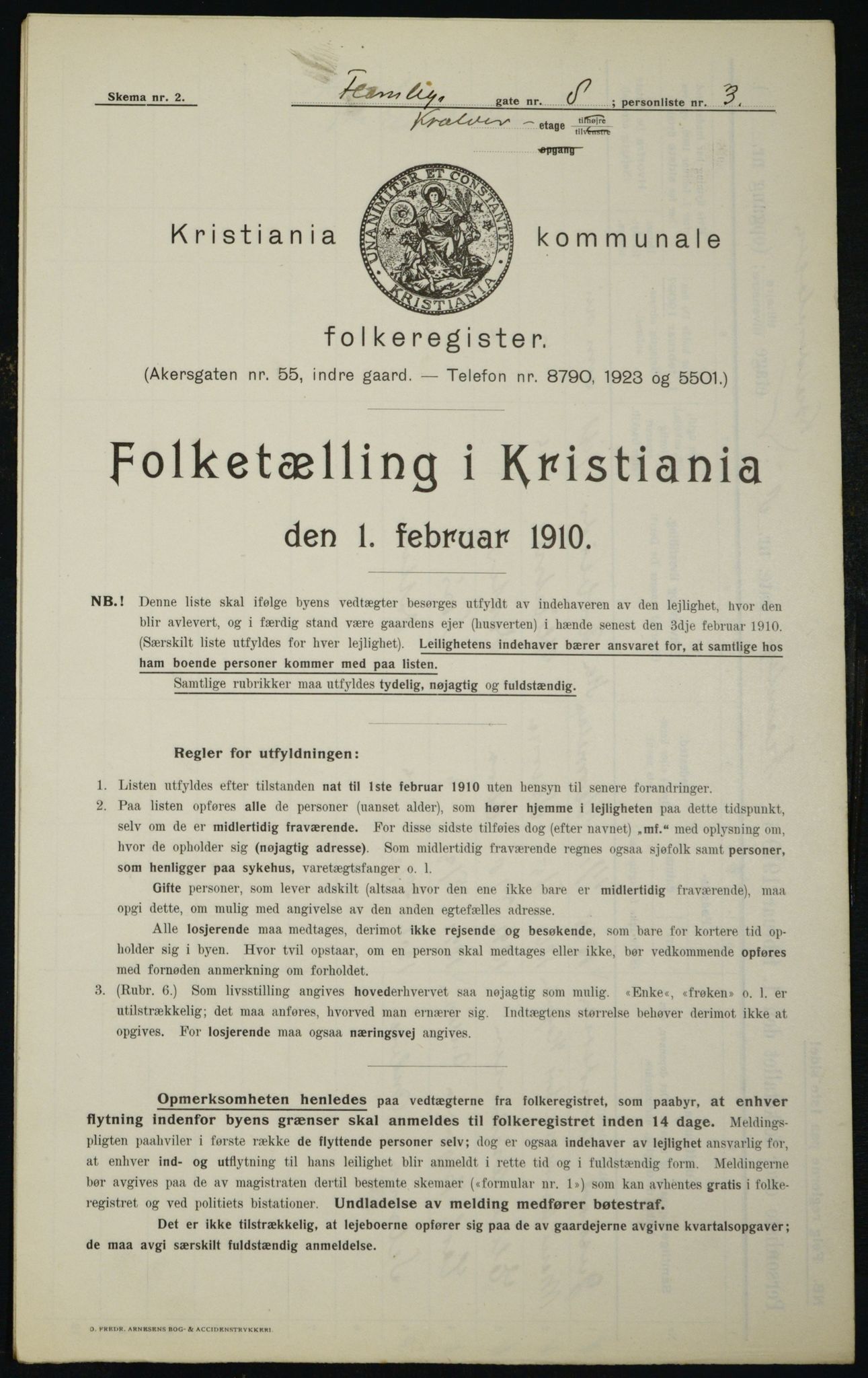 OBA, Municipal Census 1910 for Kristiania, 1910, p. 22525