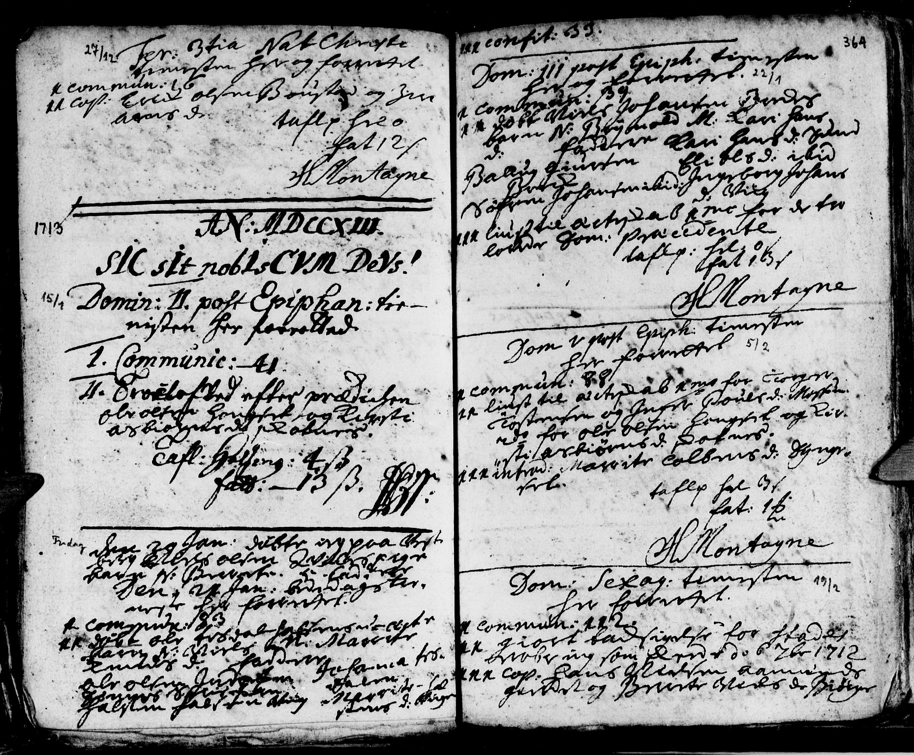 Ministerialprotokoller, klokkerbøker og fødselsregistre - Nordland, SAT/A-1459/812/L0172: Parish register (official) no. 812A01, 1677-1718, p. 364