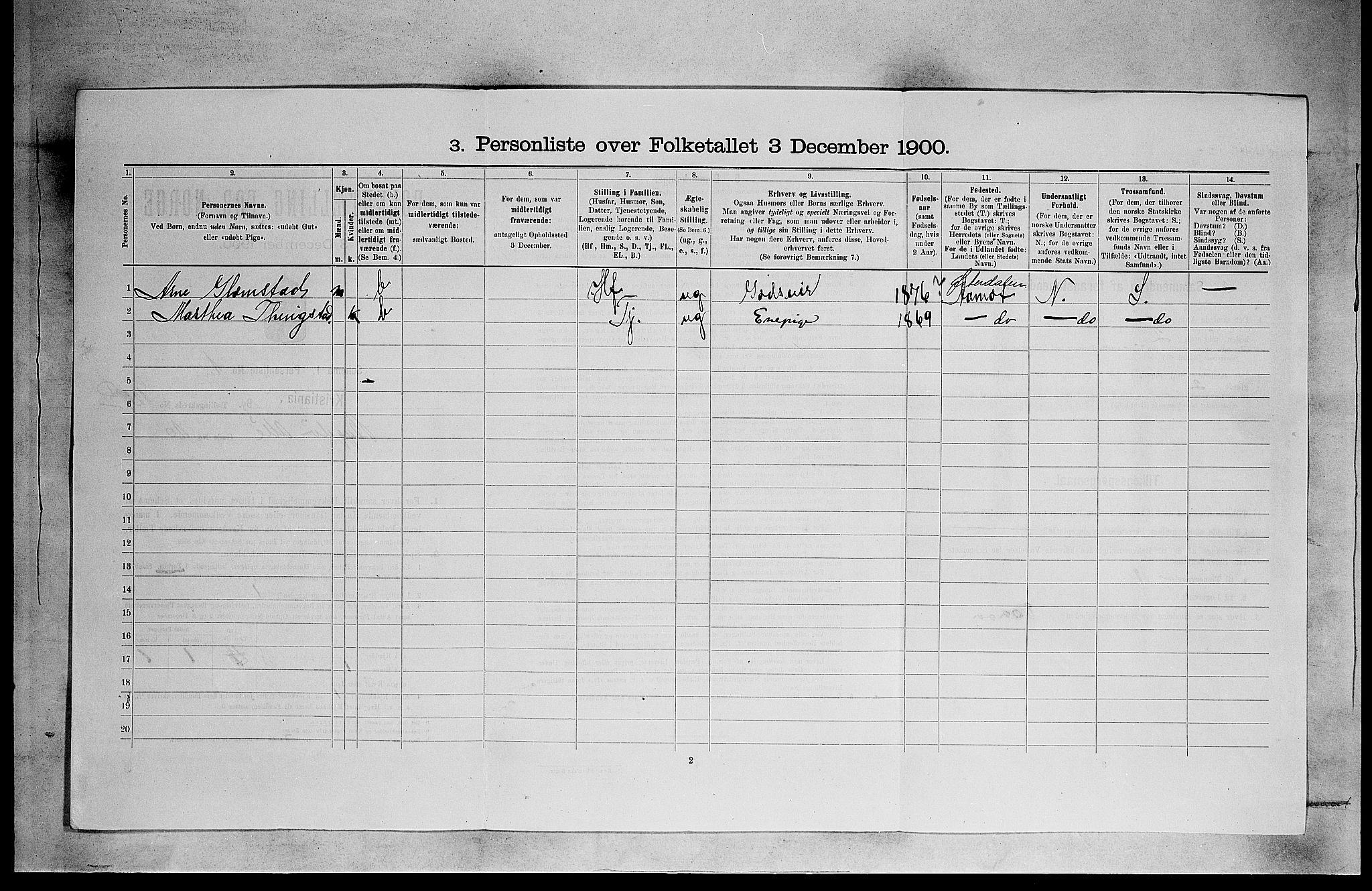SAO, 1900 census for Kristiania, 1900, p. 9710