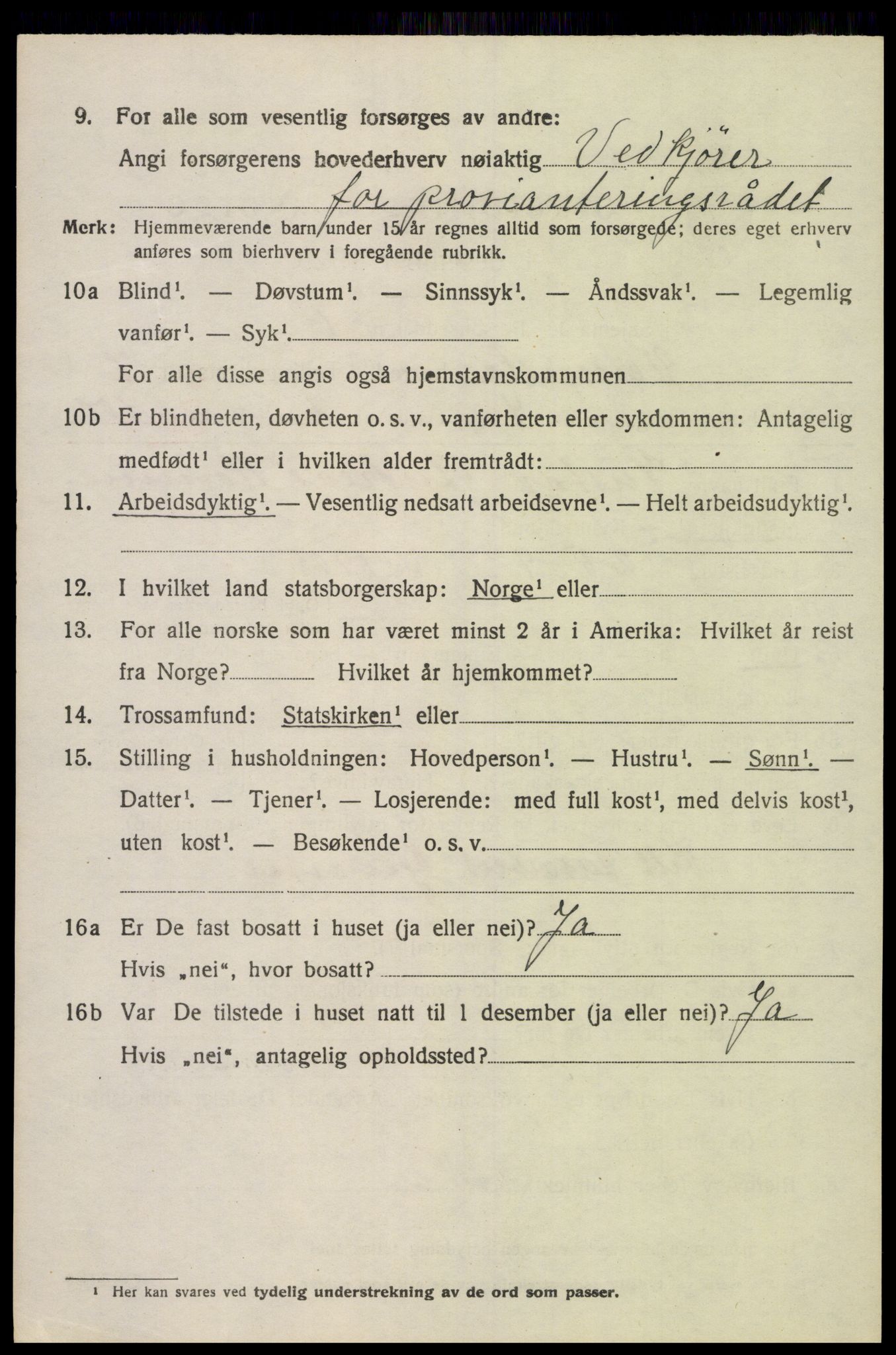 SAK, 1920 census for Vennesla, 1920, p. 4787