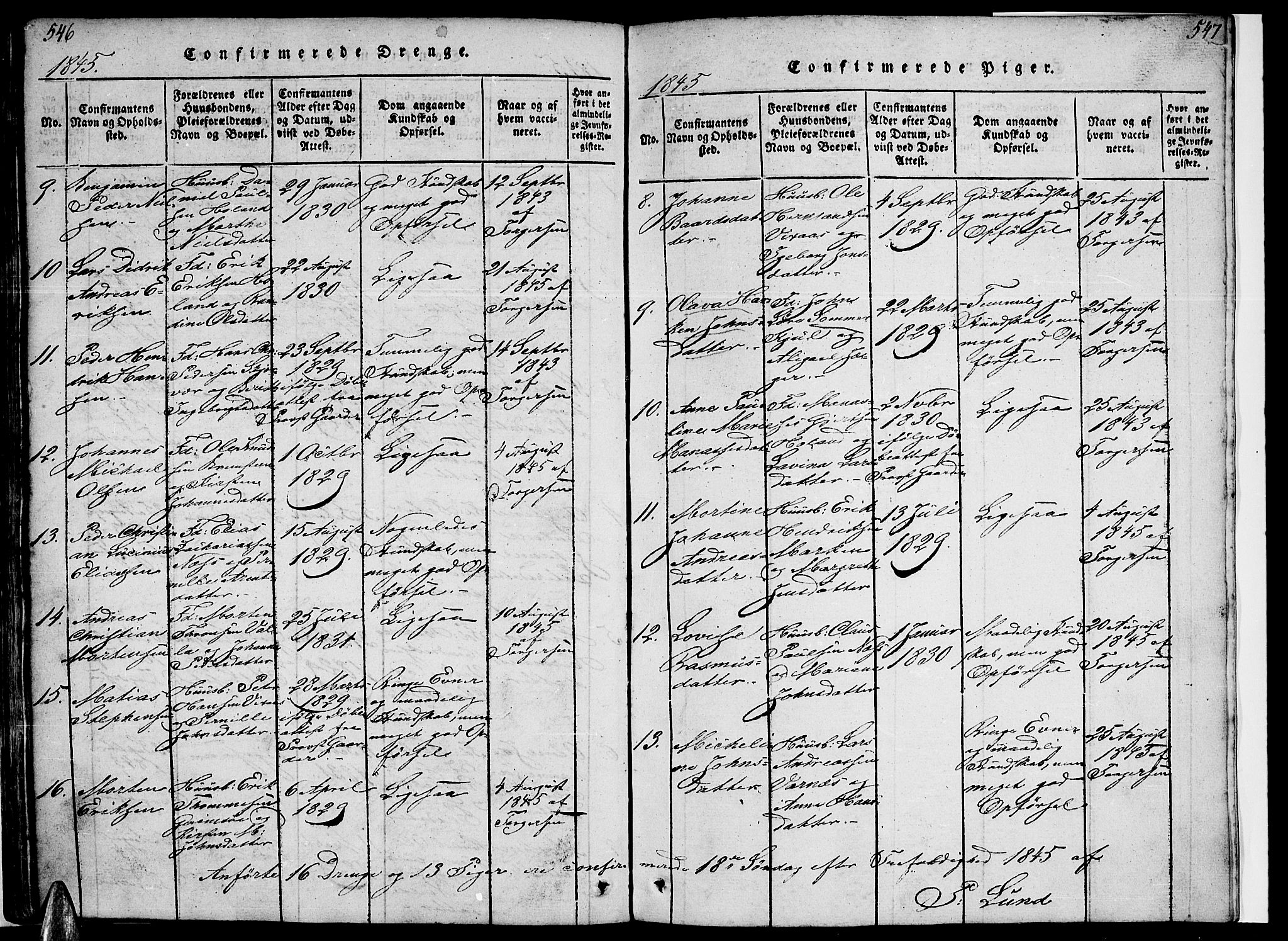 Ministerialprotokoller, klokkerbøker og fødselsregistre - Nordland, AV/SAT-A-1459/816/L0239: Parish register (official) no. 816A05, 1820-1845, p. 546-547