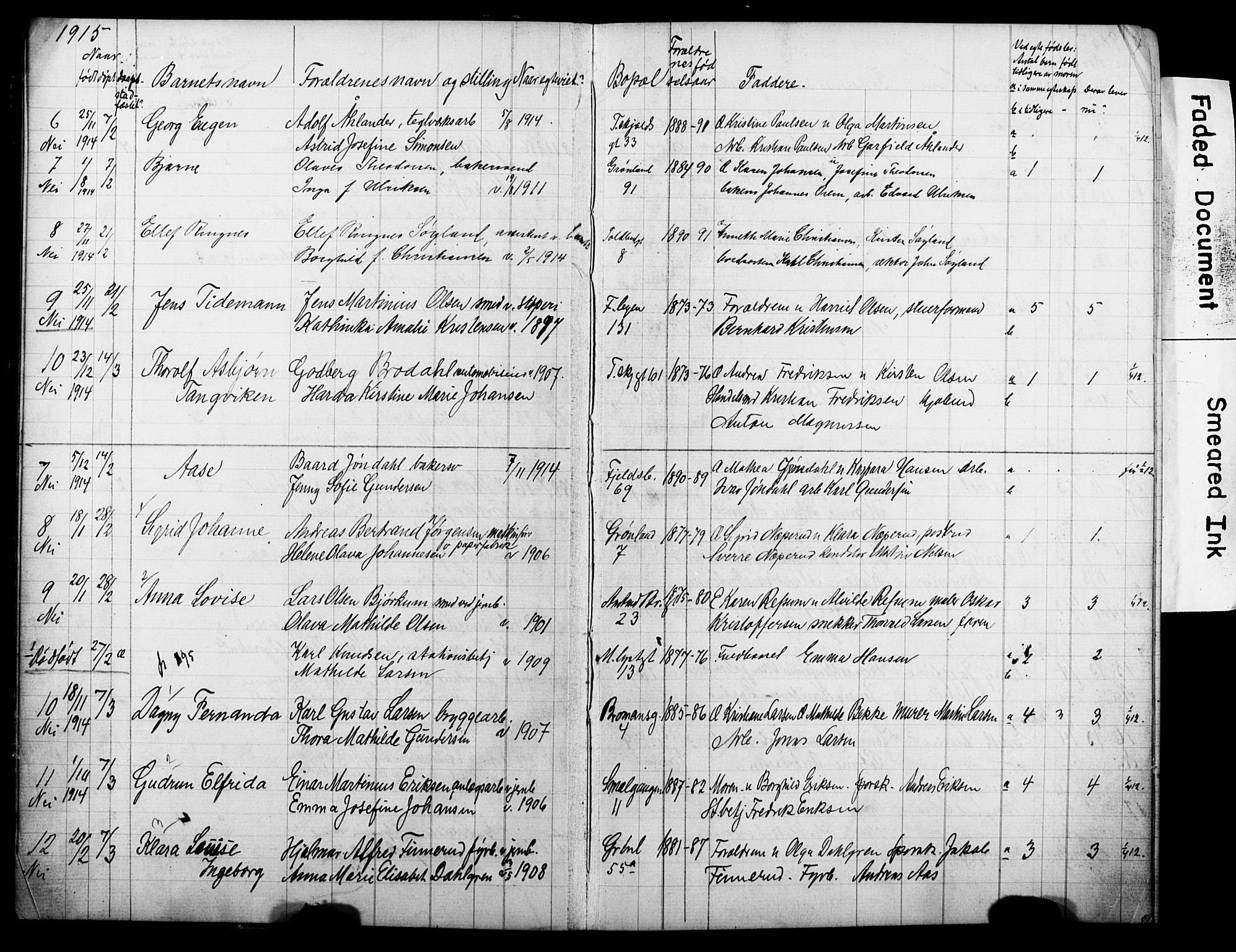 Strømsø kirkebøker, AV/SAKO-A-246/Y/Ya/L0007: Parish register draft no. I 7, 1915-1932, p. 2